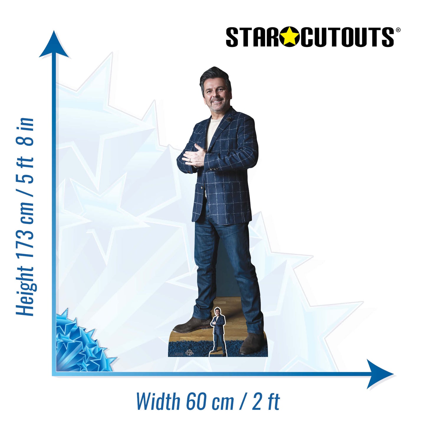 CS1093 Thomas Anders Height 173cm Lifesize Cardboard Cut Out With Mini