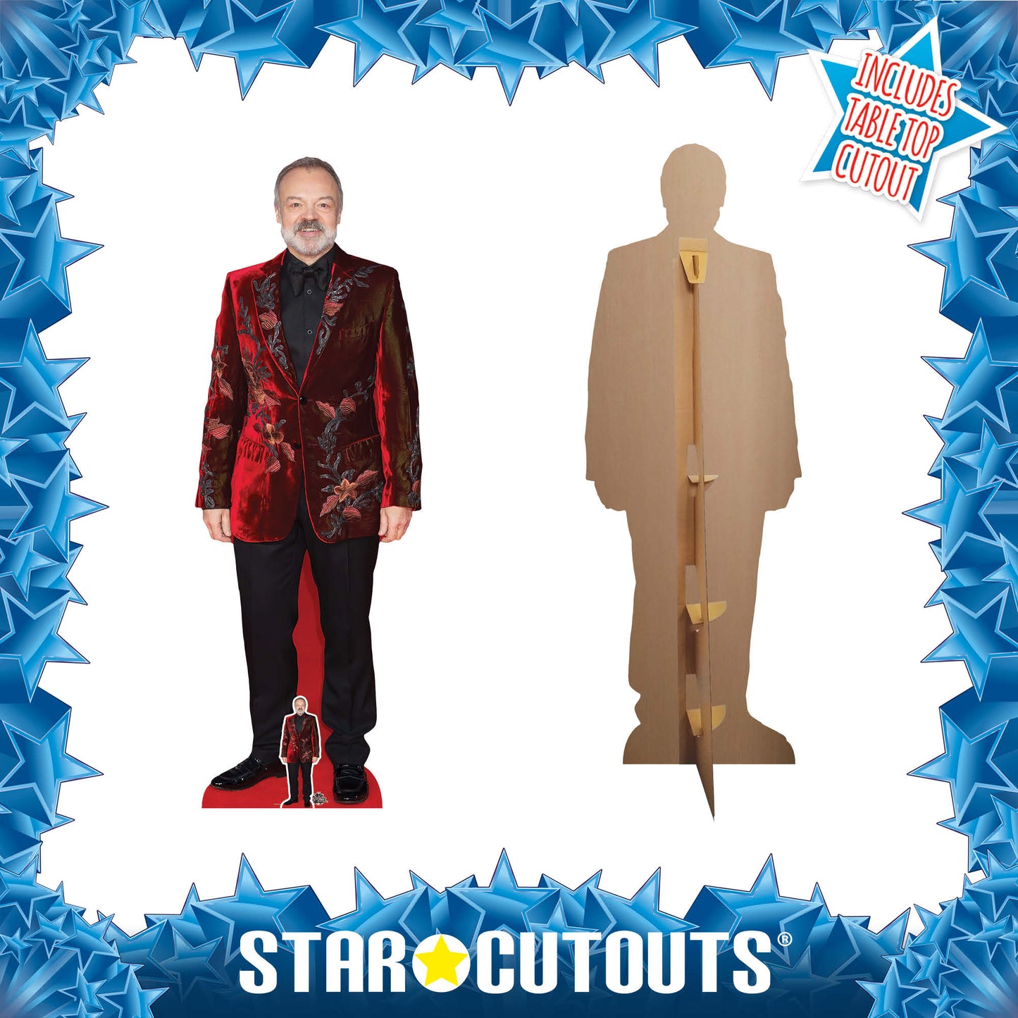 CS1094 Graham Norton Height 174cm Lifesize Cardboard Cut Out With Mini