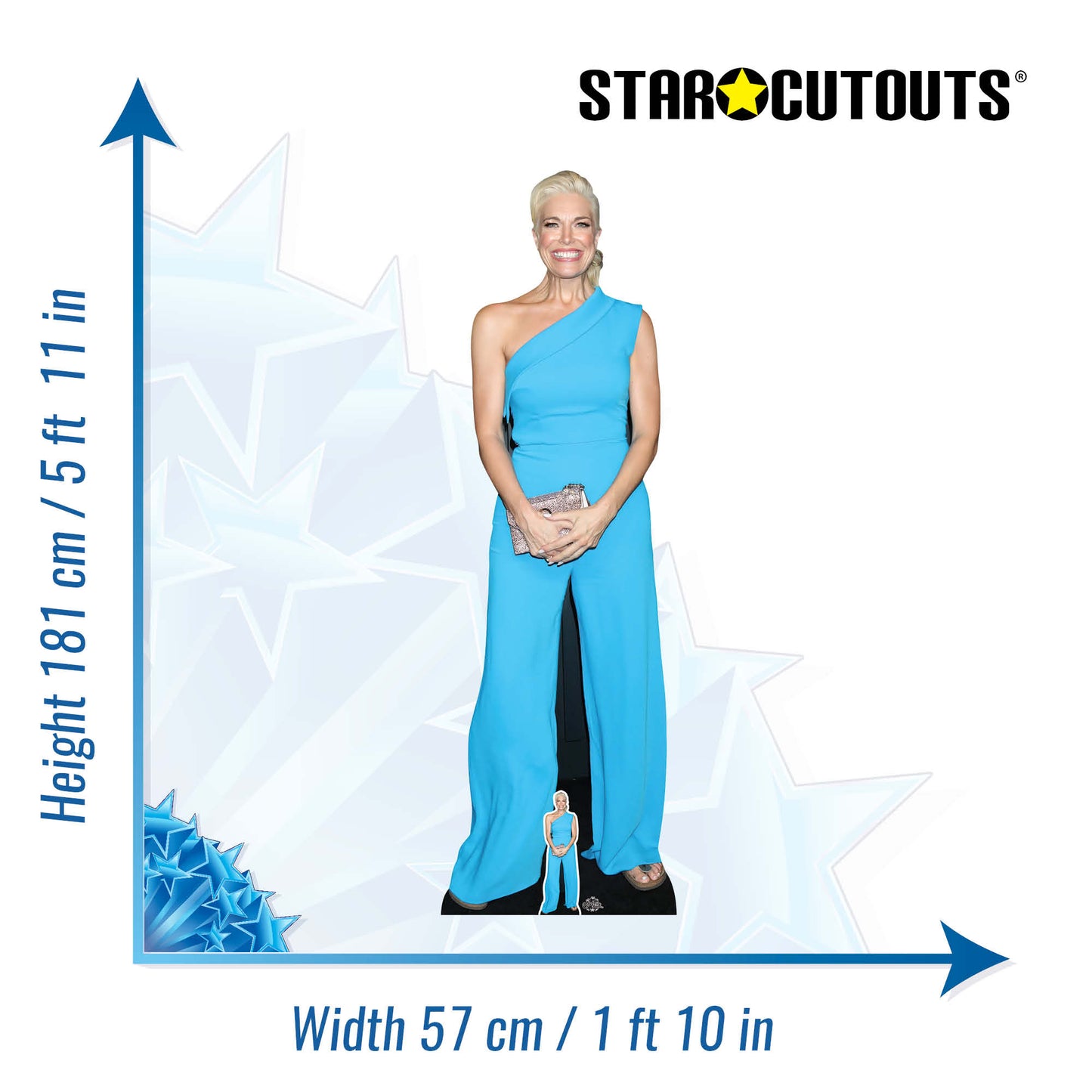 CS1098 Hannah Waddingham Height 181cm Lifesize Cardboard Cut Out With Mini