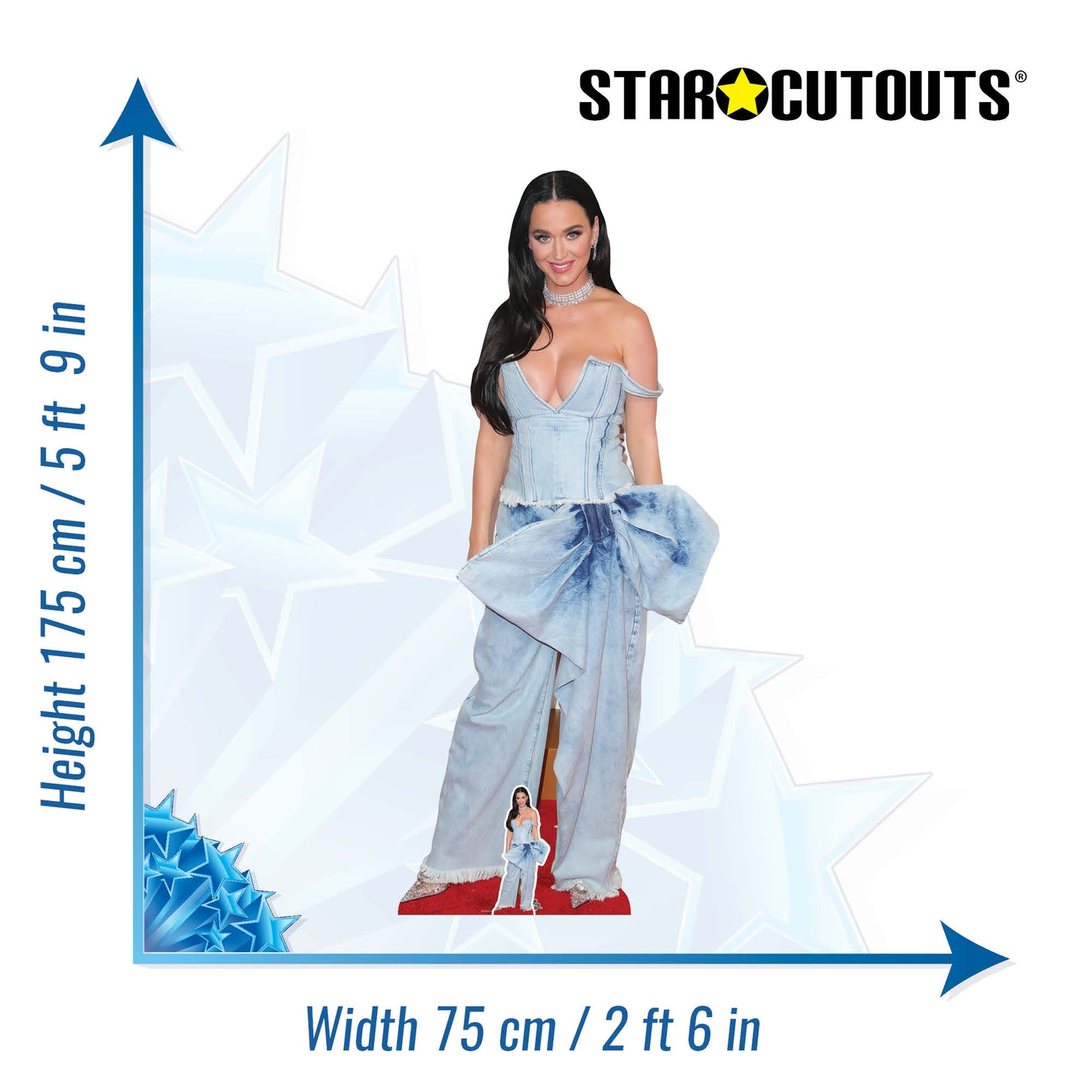 CS1103 Katy Perry Height 175cm Lifesize Cardboard Cut Out With Mini