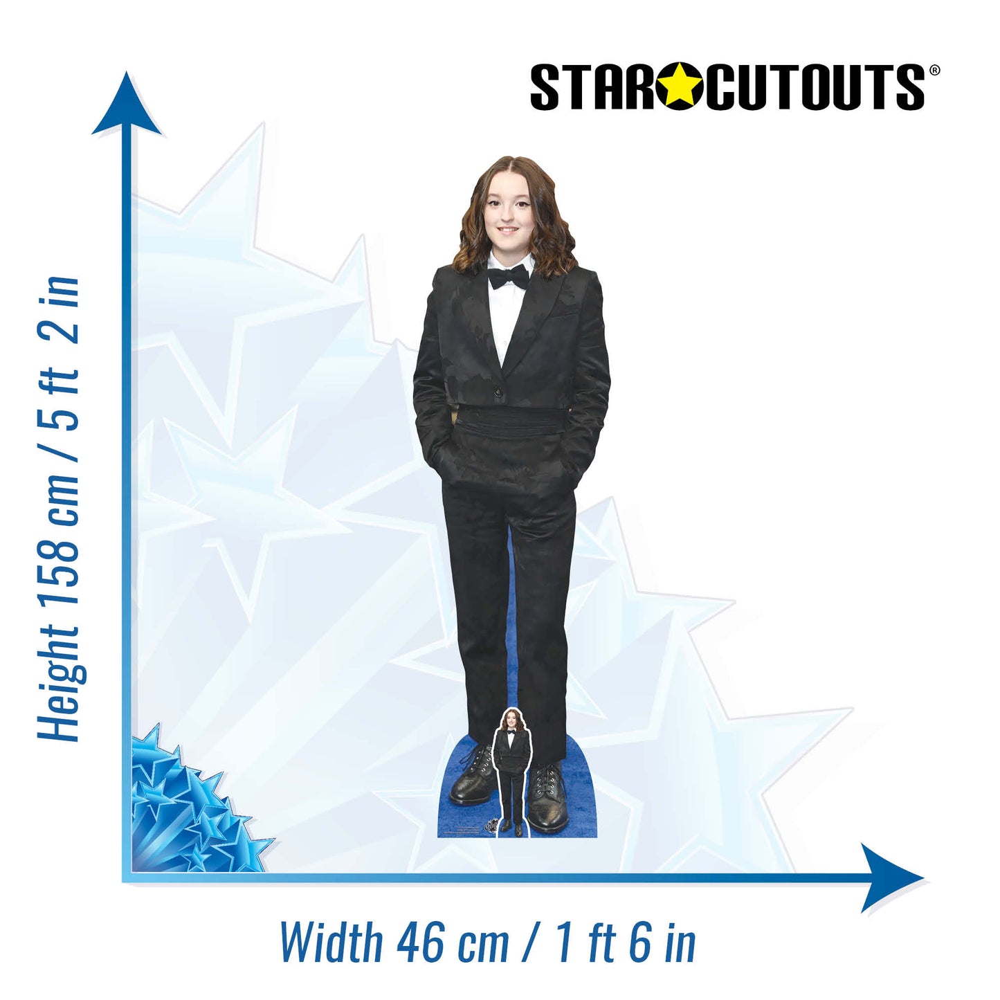 CS1104 Bella Ramsey Height 158cm Lifesize Cardboard Cut Out With Mini