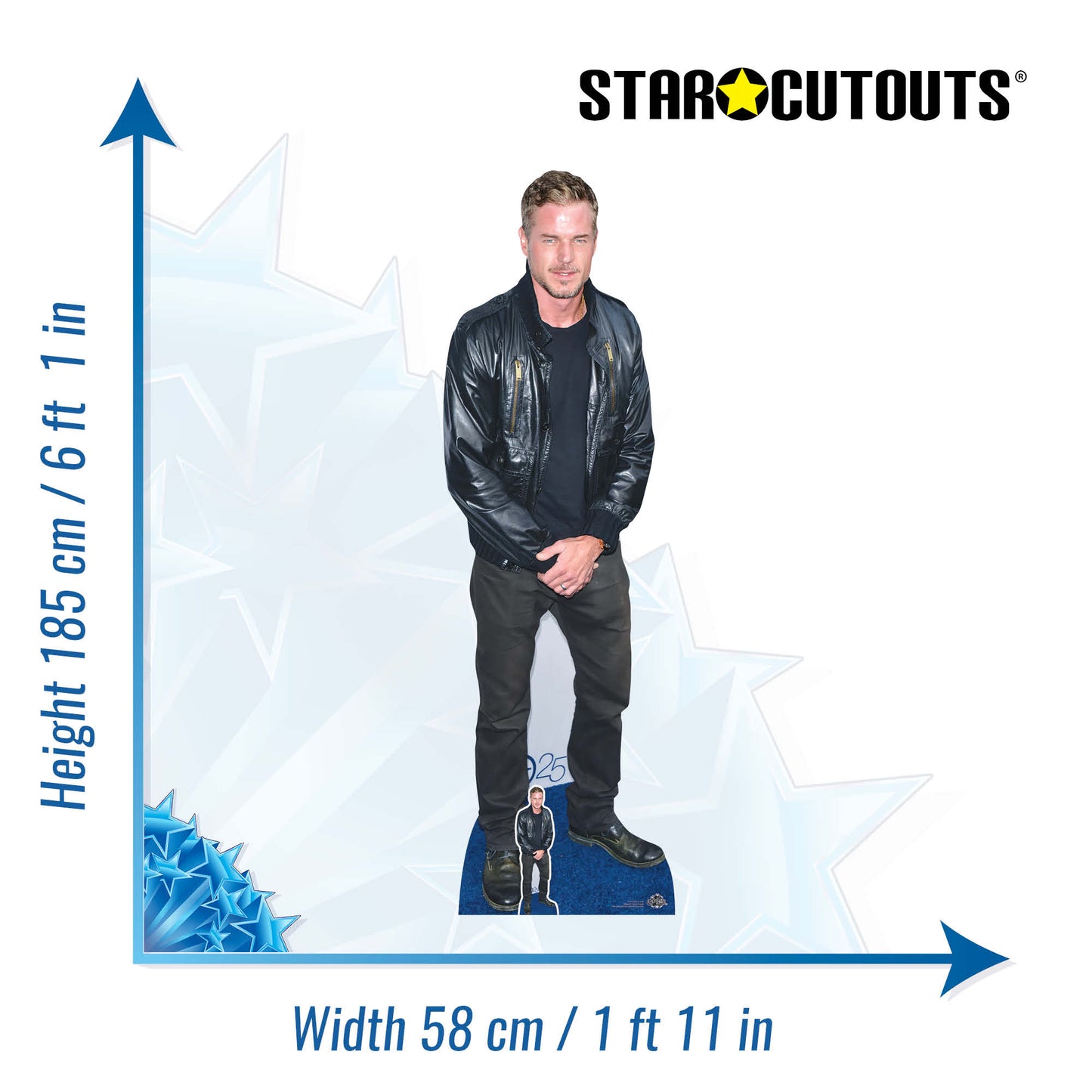 CS1108 Eric Dane Height 185cm Lifesize Cardboard Cut Out With Mini