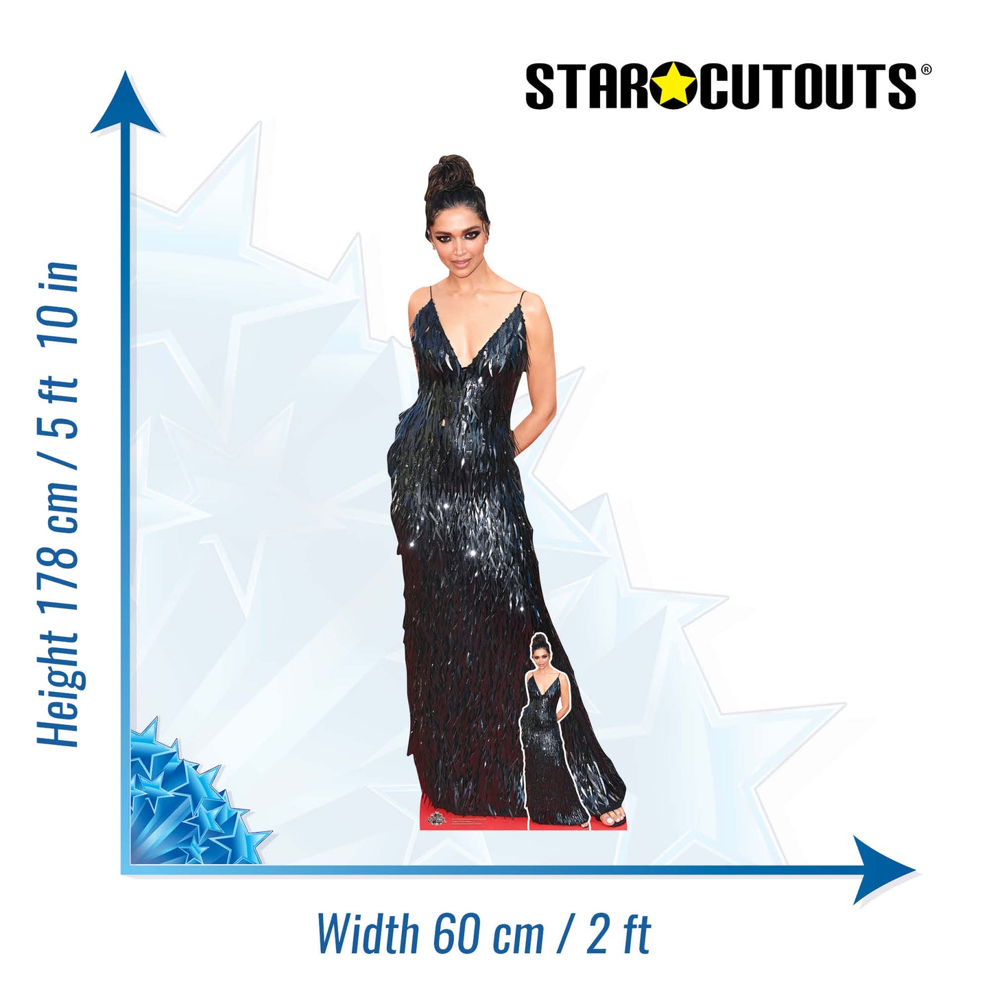 CS1167 Deepika Padukone Dress Height 178cm Cardboard Cutout