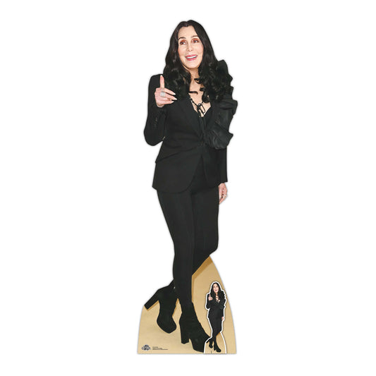 CS1184 Cher ThumbsUp Height 175cm Lifesize Cardboard Cut Out With Mini