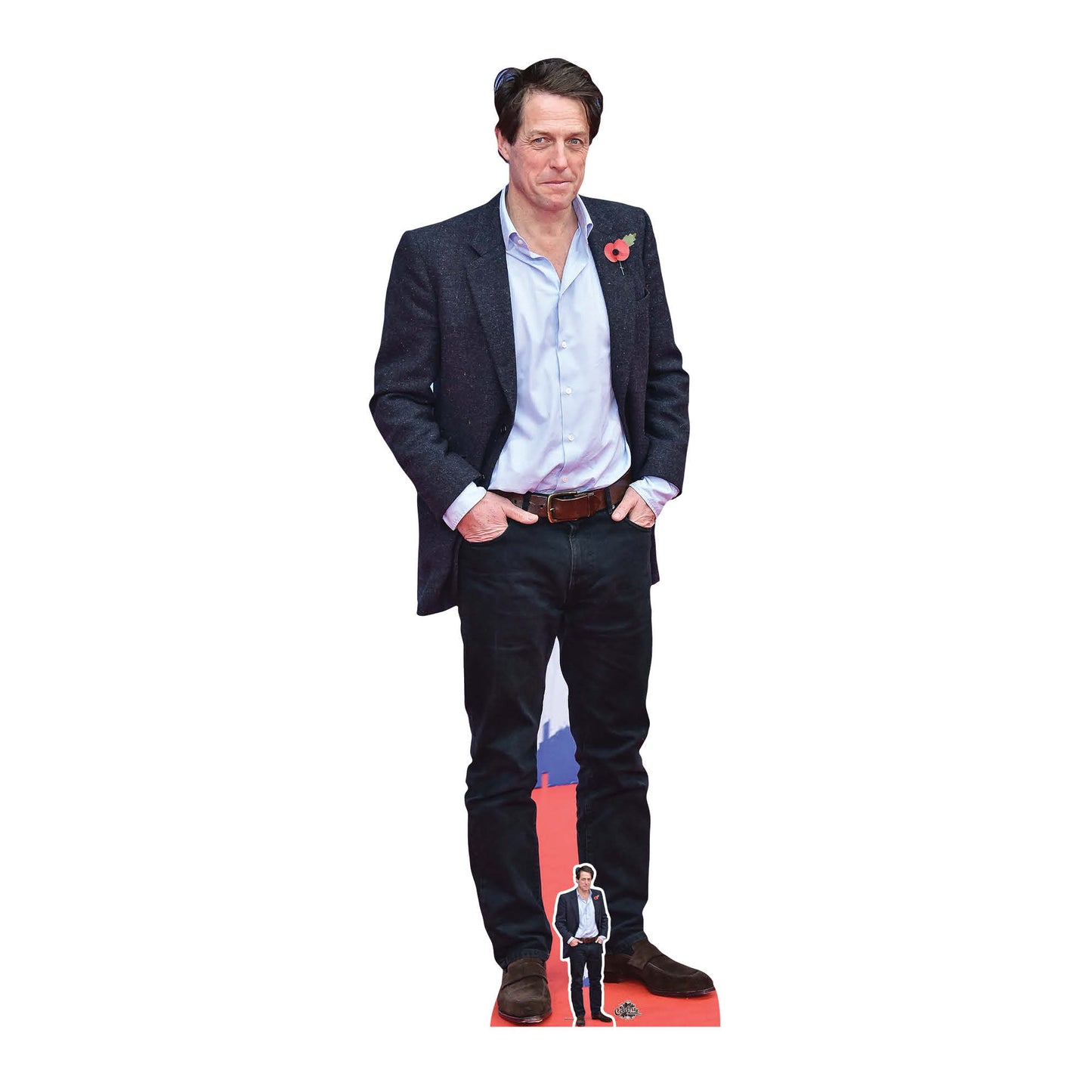 CS894 Hugh Grant Blue Shirt Height 180cm Lifesize Cardboard Cut Out With Mini