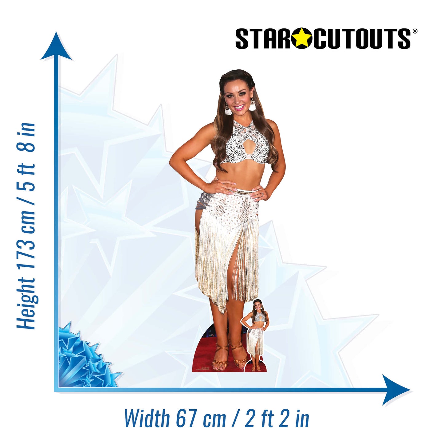 CS929 Amy Dowden Height 173cm Lifesize Cardboard Cut Out With Mini