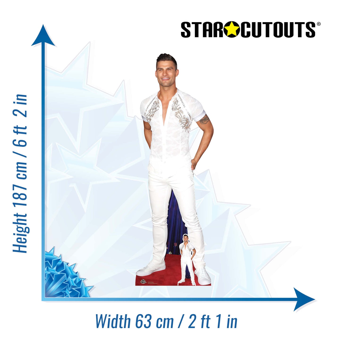 CS932 Aljaz Skorjanec Height 187cm Lifesize Cardboard Cut Out With Mini