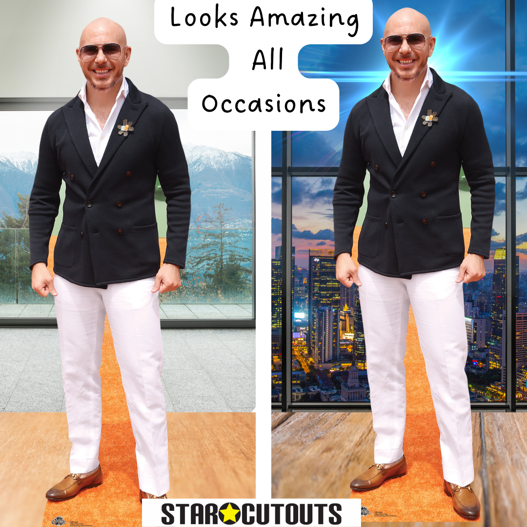 CS933 Pitbull (Rapper) Height 174cm Lifesize Cardboard Cut Out With Mini