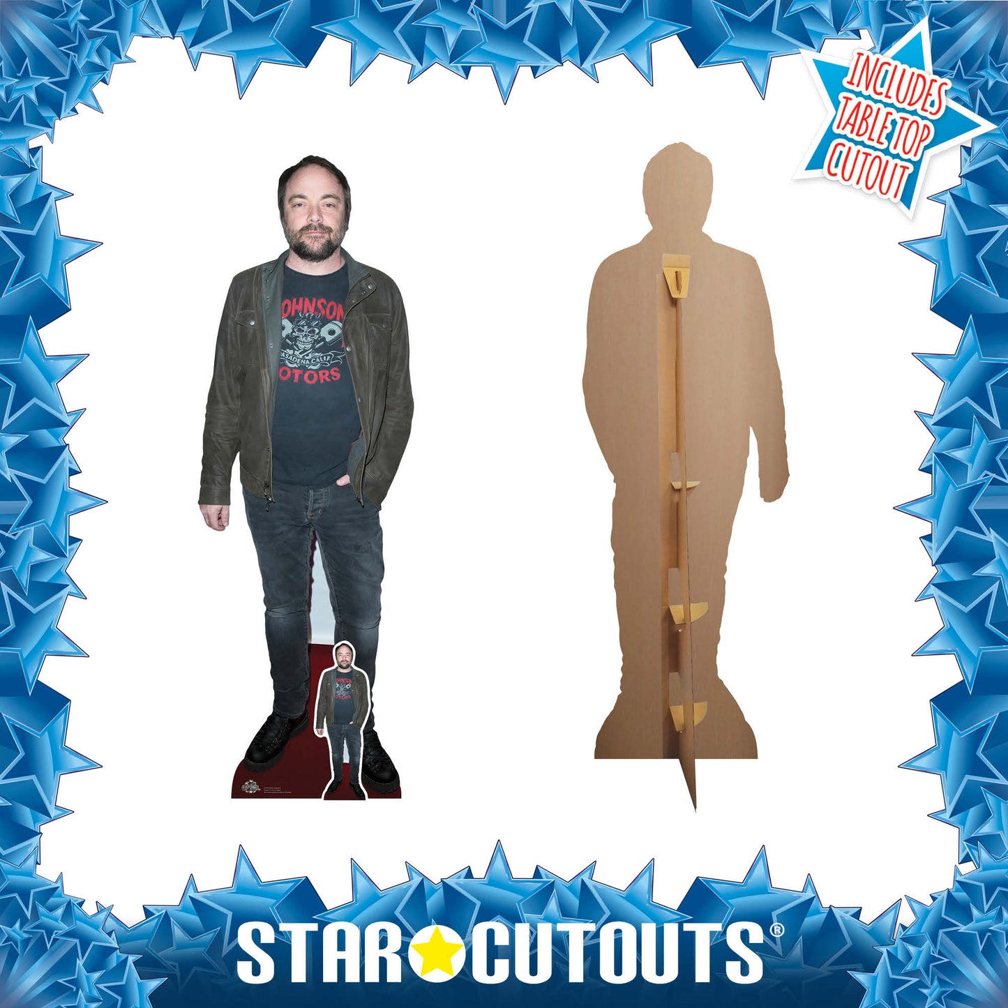 CS934 Mark Sheppard Height 177cm Lifesize Cardboard Cut Out With Mini