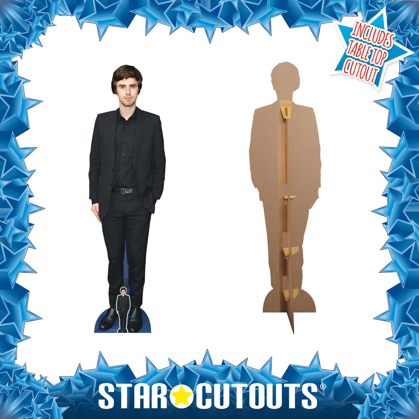 CS936 Freddie Highmore Doctor Height 177cm Lifesize Cardboard Cut Out With Mini