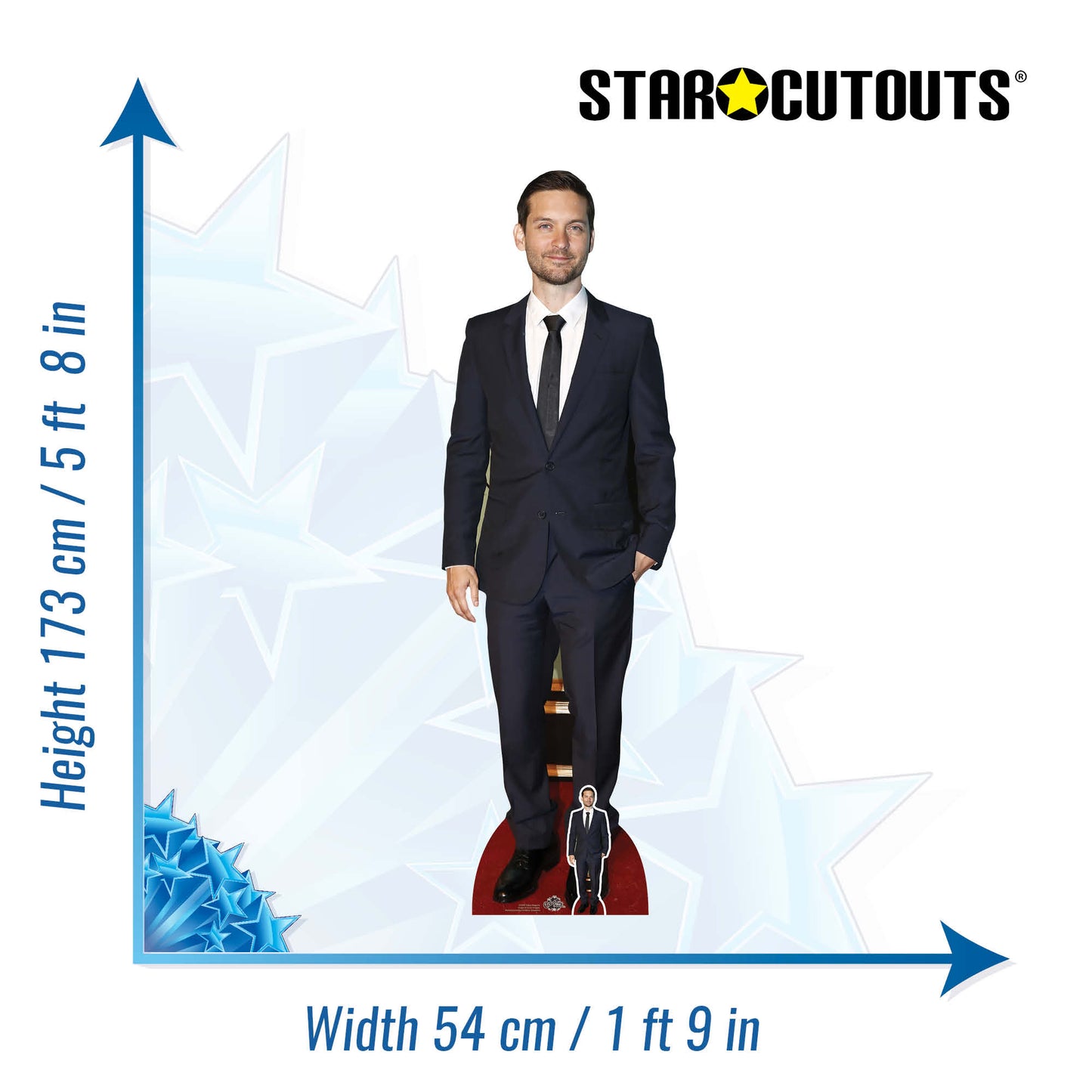 CS940 Tobey Maguire Red Carpet Height 173cm Lifesize Cardboard Cut Out With Mini