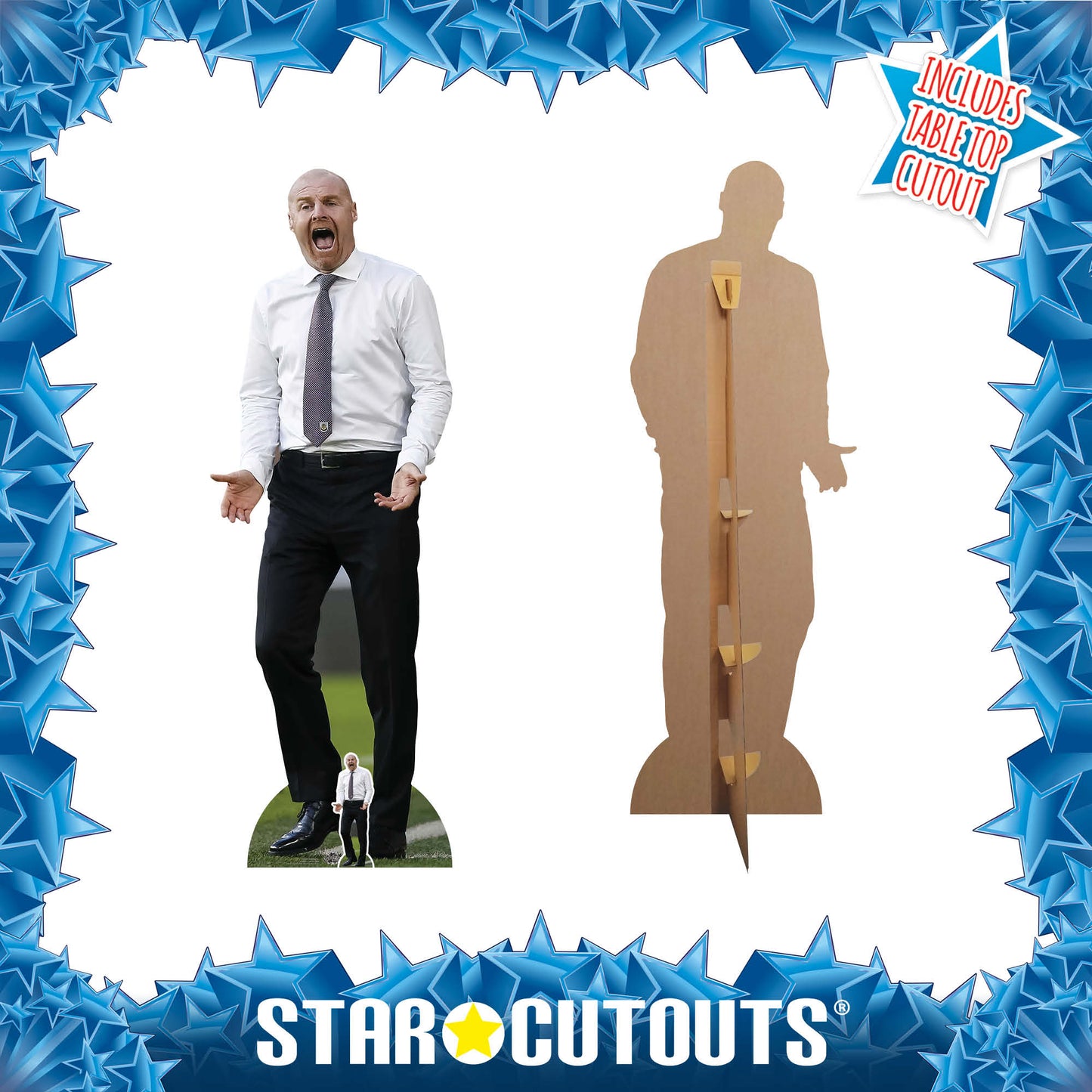 CS941 Sean Dyche Football Manager Height 183cm Lifesize Cardboard Cut Out With Mini