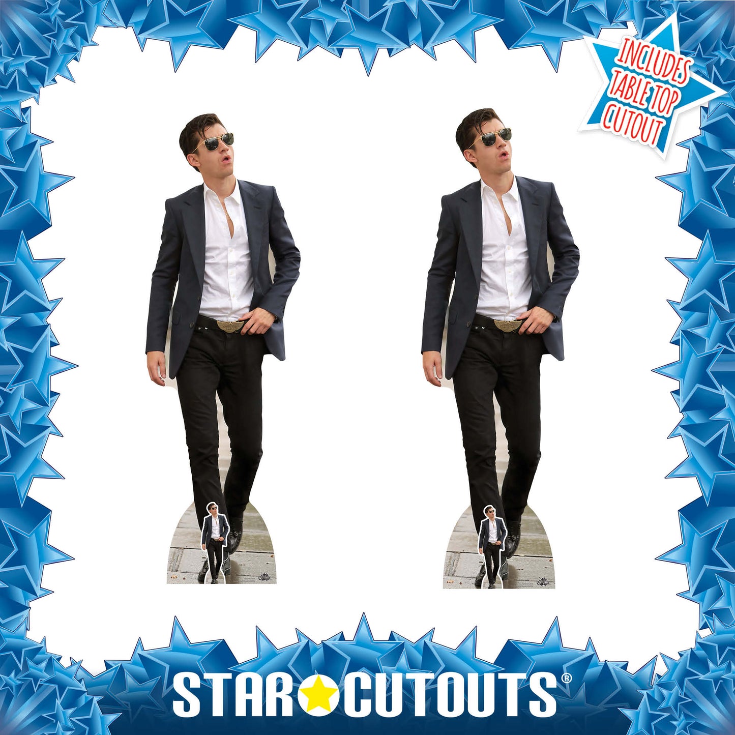 CS945  Alex Turner Height 173cm Lifesize Cardboard Cut Out With Mini