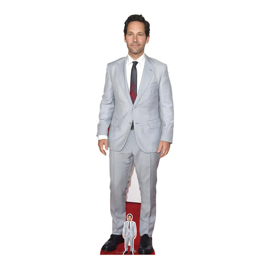 CS950 Paul Rudd Grey Jacket Height 178cm Lifesize Cardboard Cut Out With Mini