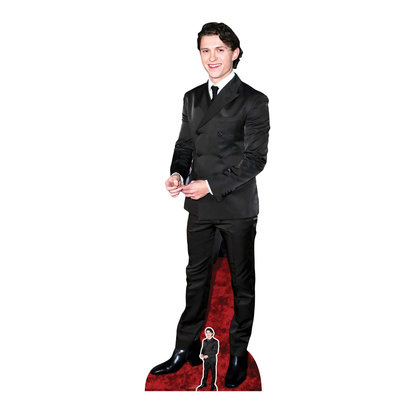 CS951 Tom Holland Smile & Cufflinks Height 174cm Lifesize Cardboard Cut Out With Mini