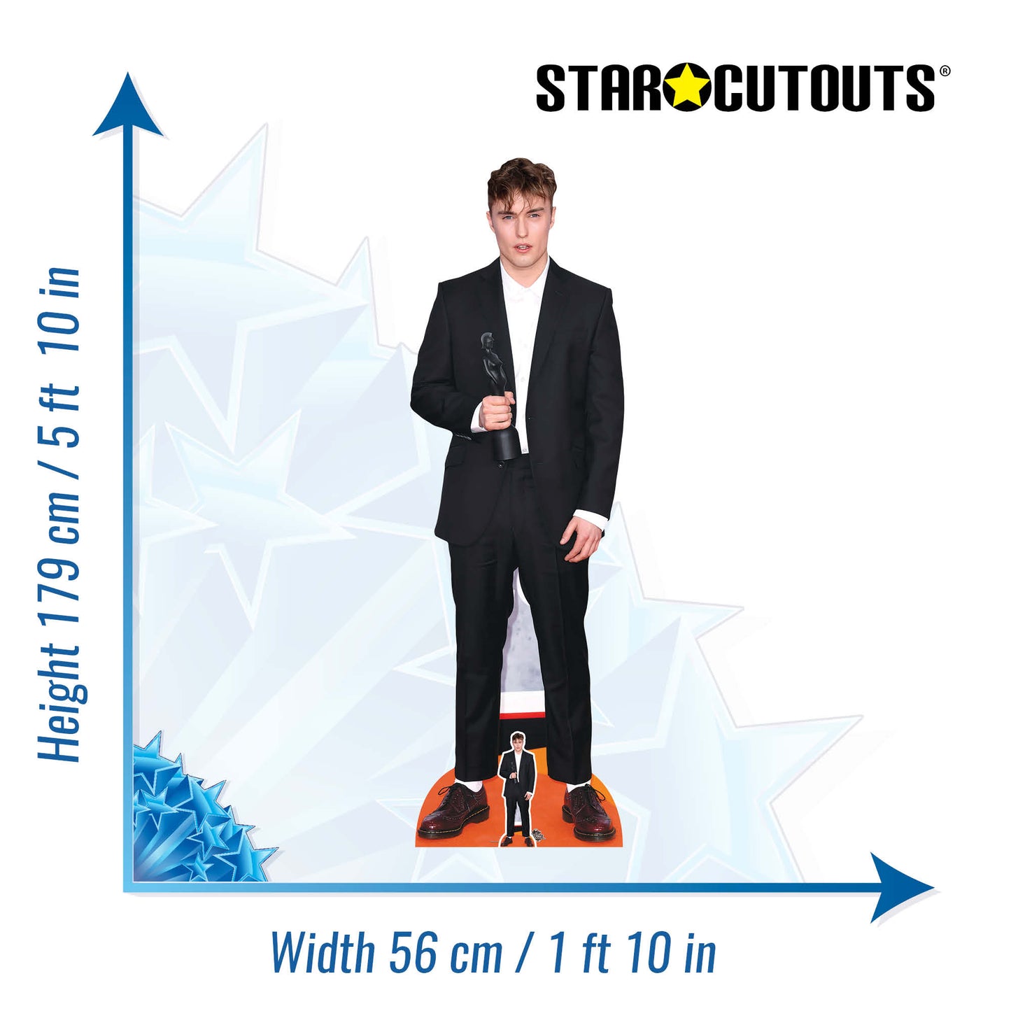 CS952 Sam Fender Height 179cm Lifesize Cardboard Cut Out With Mini