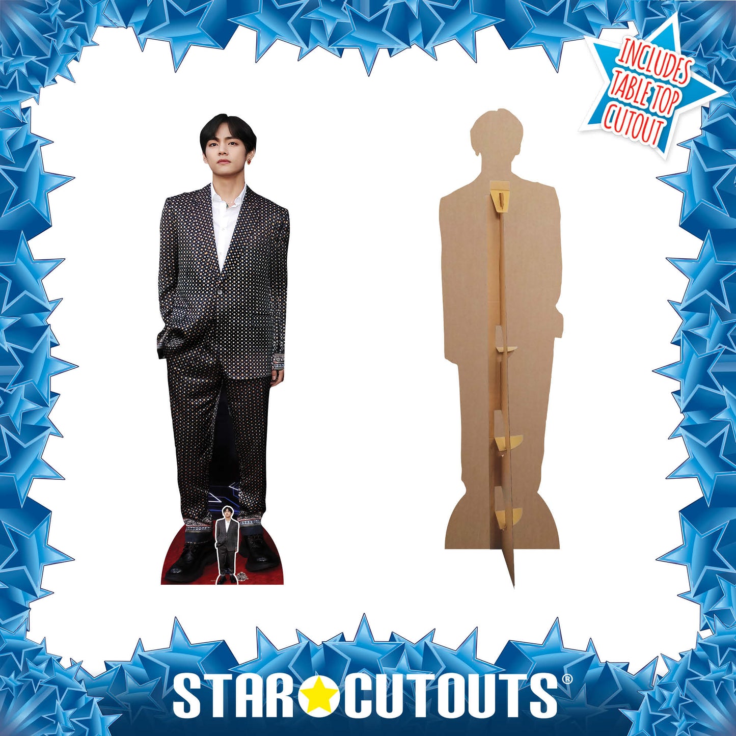 CS958 V Check Kim Tae-hyung Bangtan Boys Height 180cm Lifesize Cardboard Cut Out With Mini