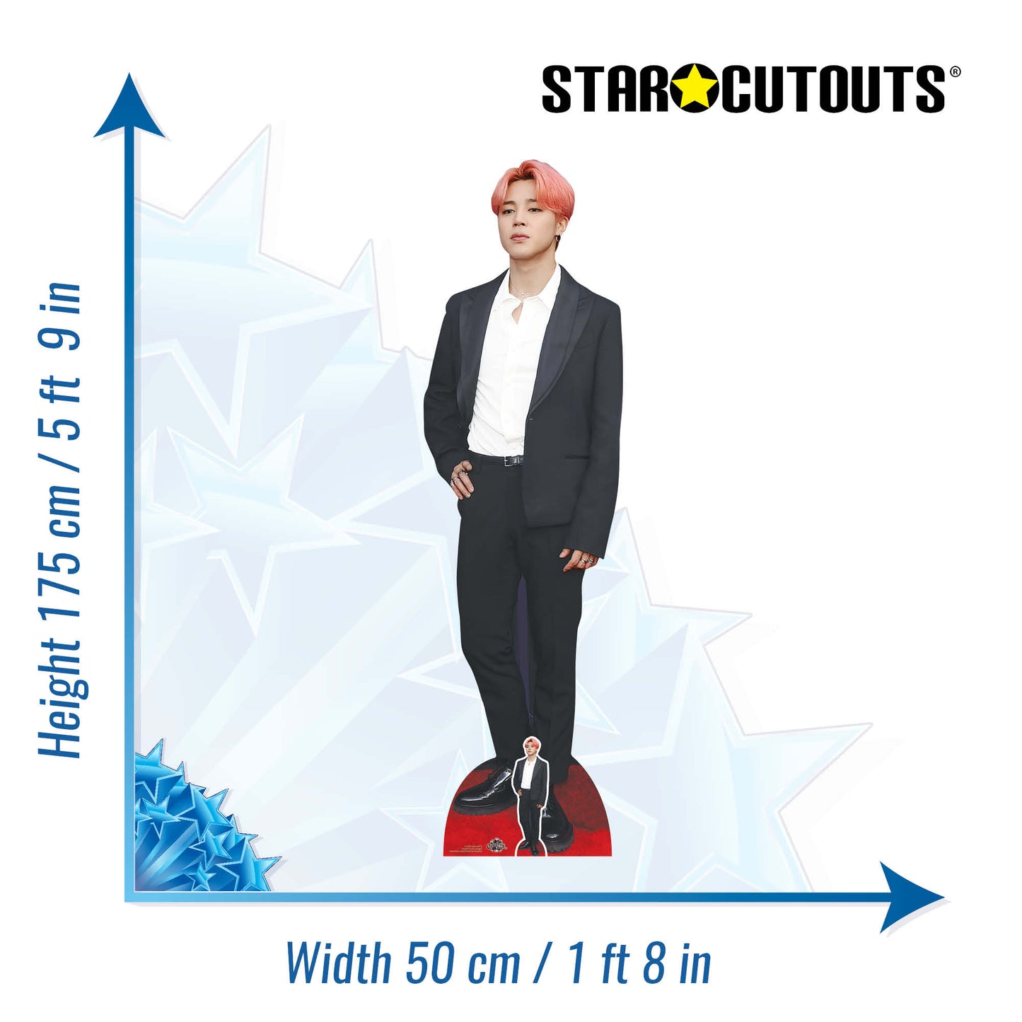 CS960 Jimin Park Ji-min Bangtan Boys Smart Jacket Height 175cm Lifesize Cardboard Cut Out With Mini