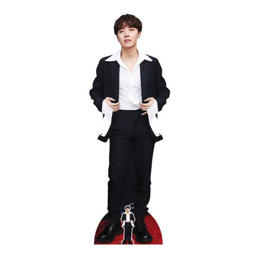 CS961 J-Hope Jung Ho-seok, Bangtan Boys Black Jacket Height 178cm Lifesize Cardboard Cut Out With Mini