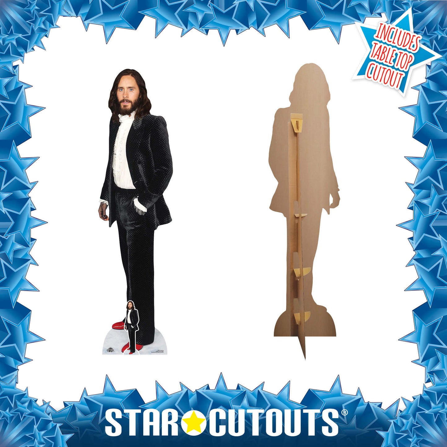 CS962 Jared Leto Black Velvet Height 185cm Lifesize Cardboard Cut Out With Mini