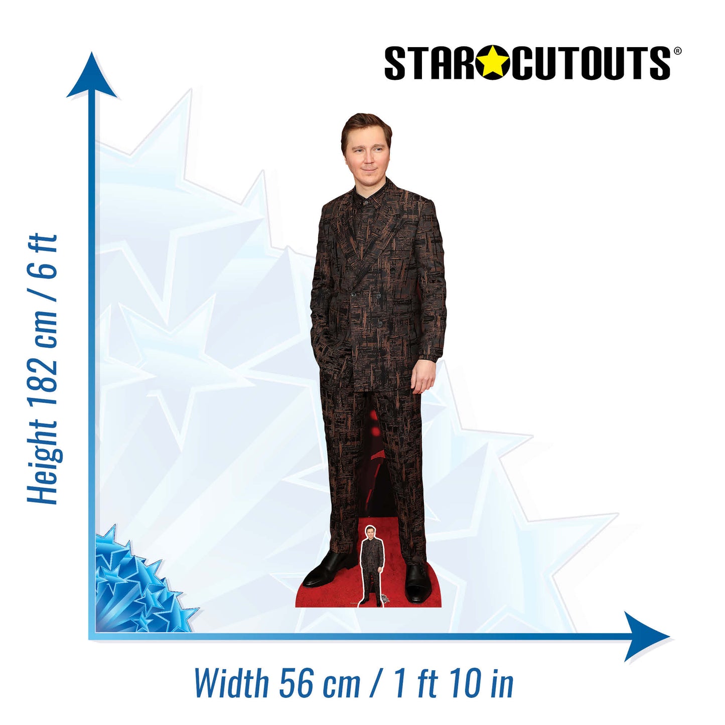 CS963 Paul Dano Height 182cm Lifesize Cardboard Cut Out With Mini