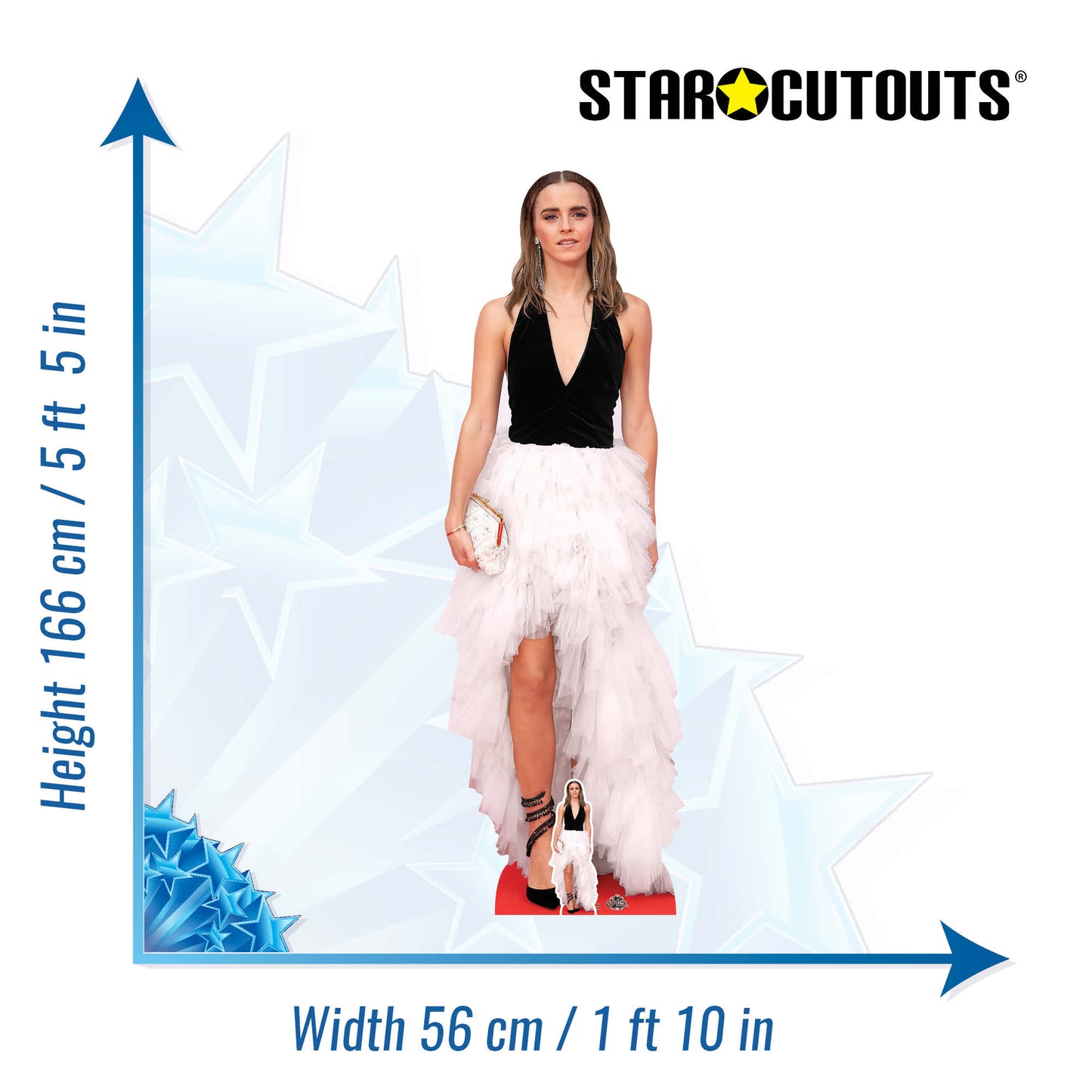 CS976 Emma Watson Height 166cm Lifesize Cardboard Cut Out With Mini