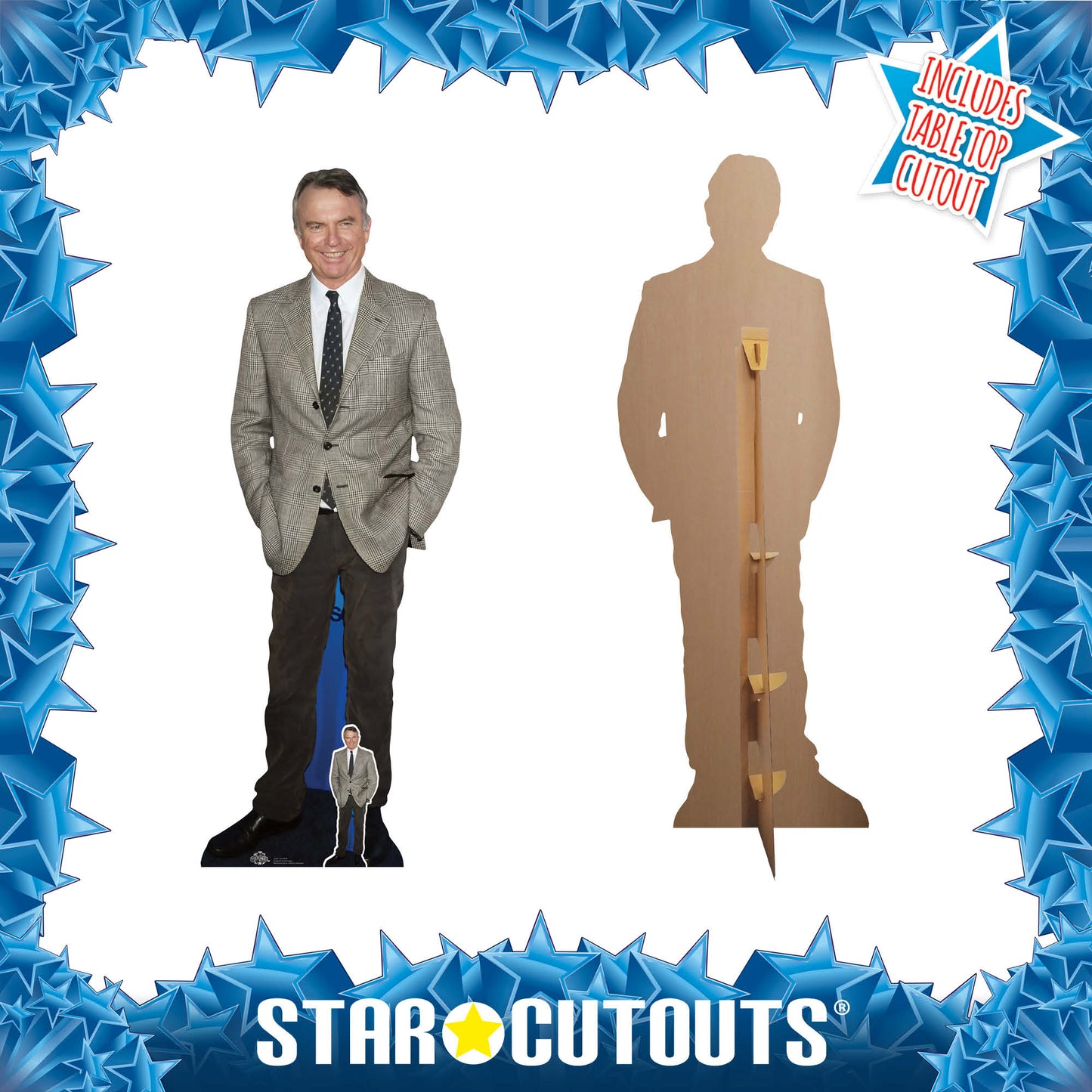 CS981 Sam Neill Height 184cm Lifesize Cardboard Cut Out With Mini