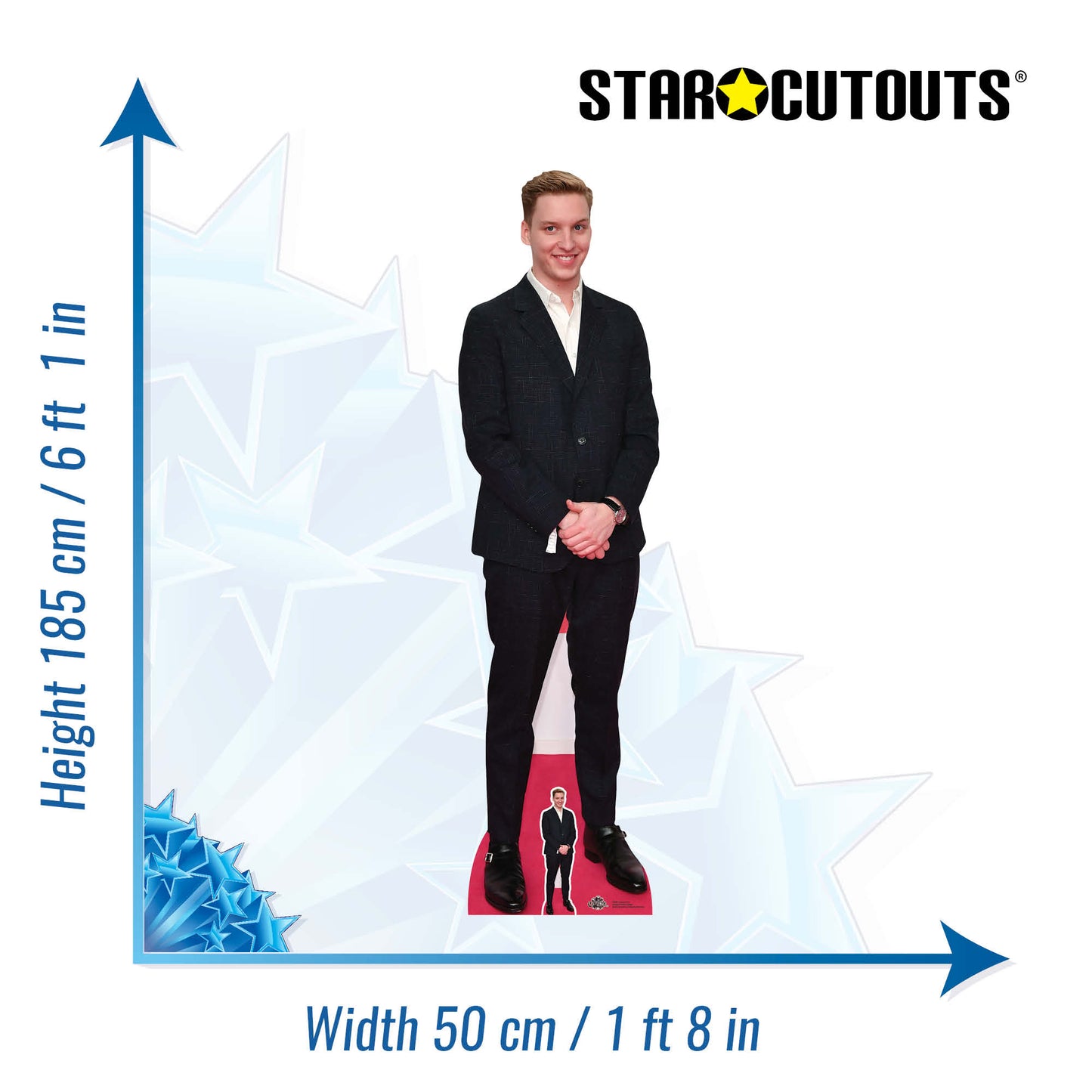 CS983 George Ezra Height 185cm Lifesize Cardboard Cut Out With Mini