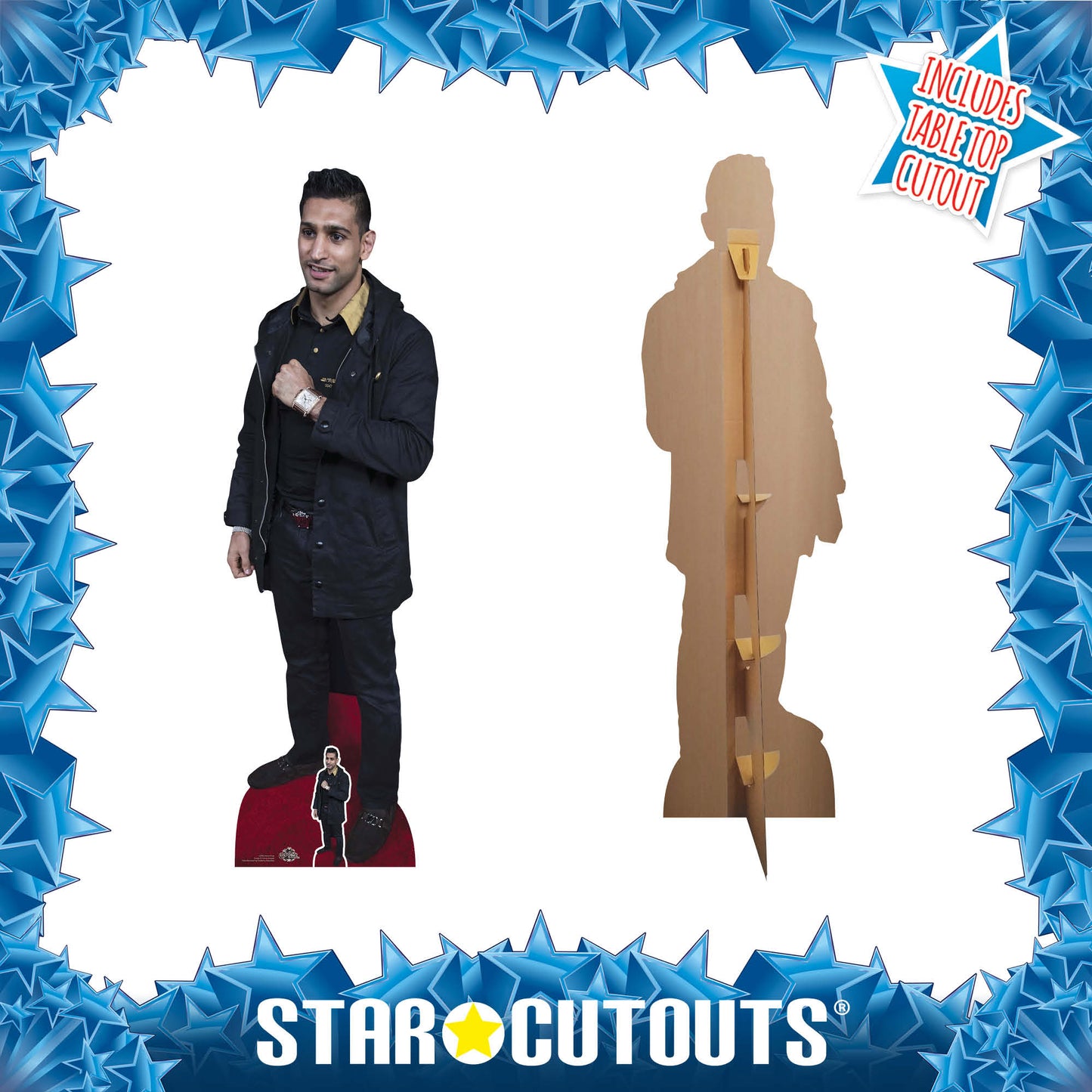 CS985 Amir Khan Height 175cm Lifesize Cardboard Cut Out With Mini