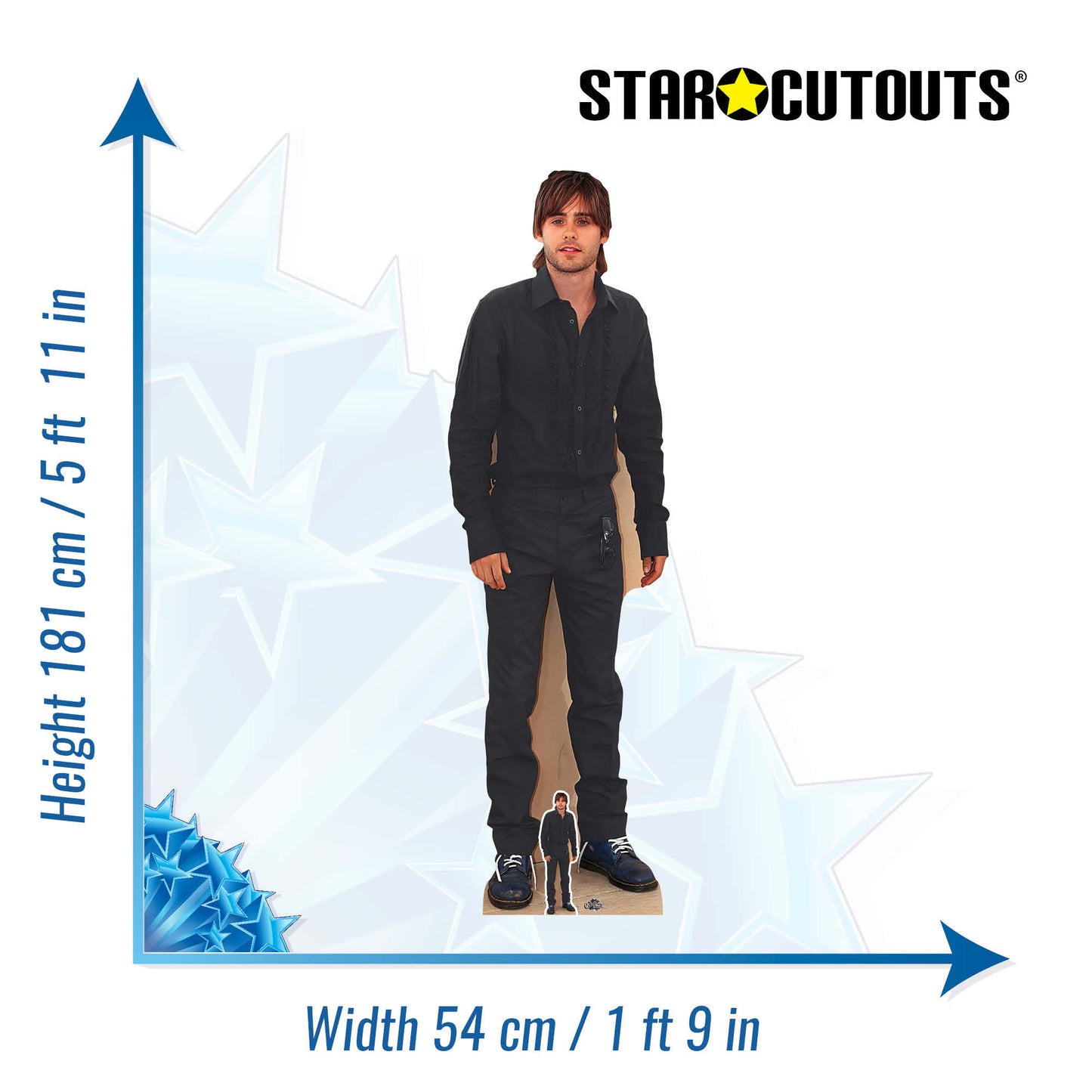 CS990 Jared Leto Year 2000 Height 181cm Lifesize Cardboard Cut Out With Mini