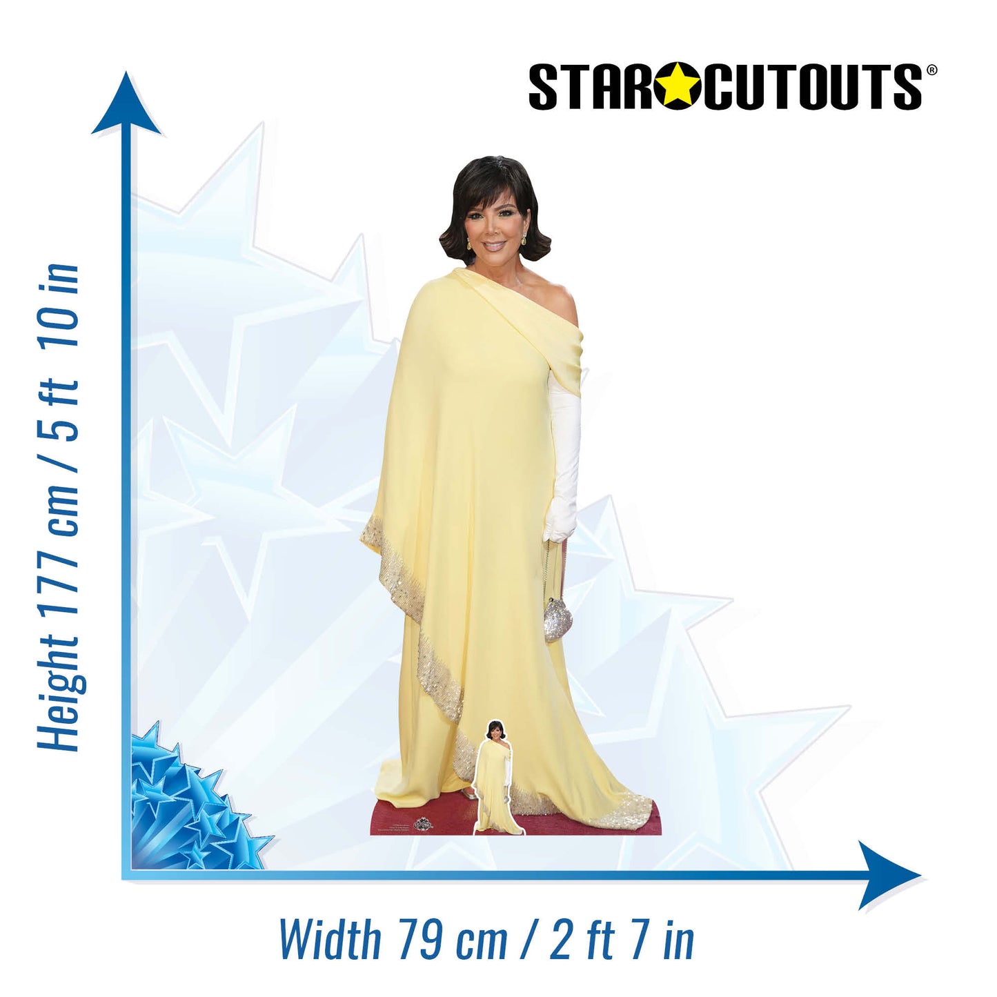 CS994 Kris Jenner Height 177cm Lifesize Cardboard Cut Out With Mini