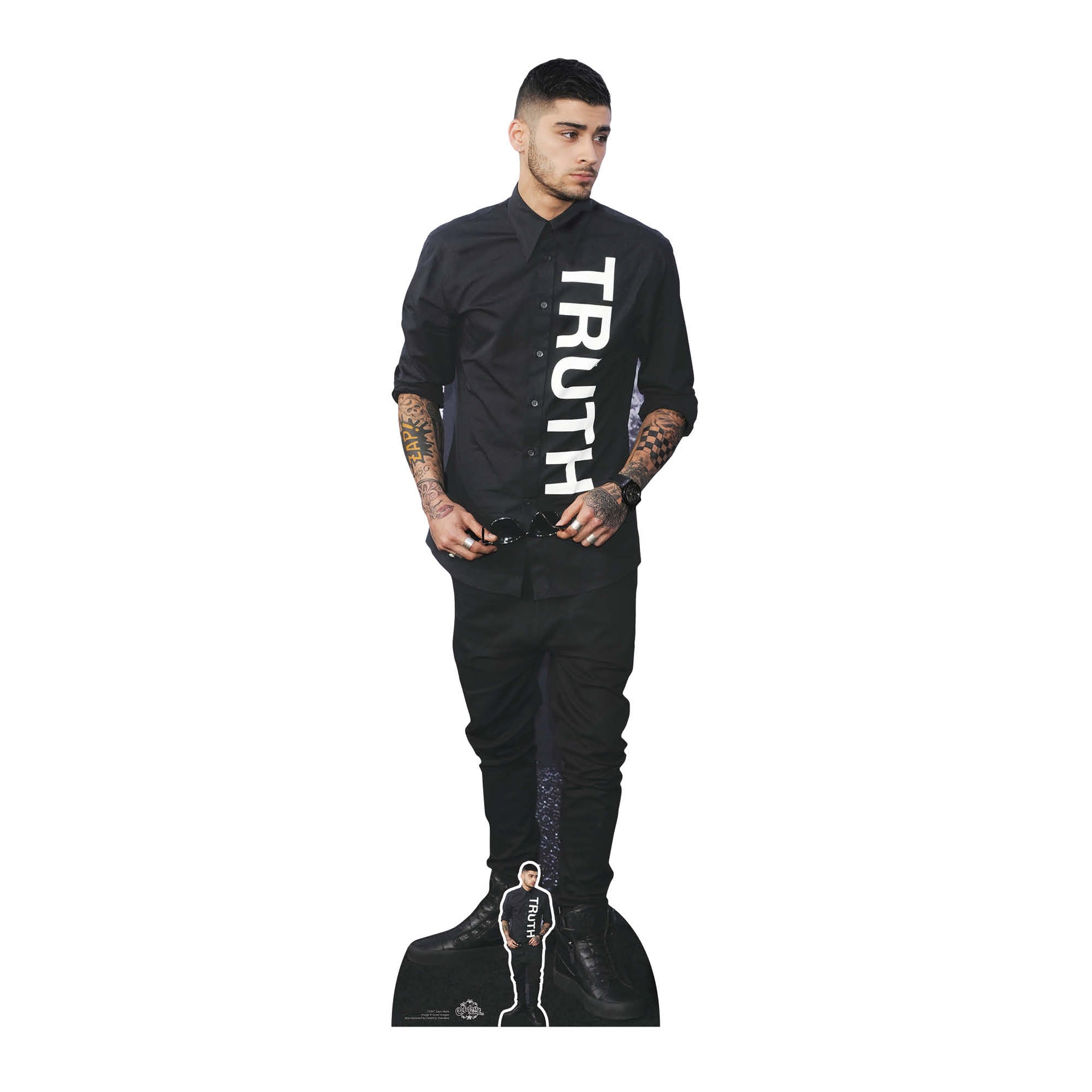 CS997 Zayn Malik Black Outift Height 176cm Lifesize Cardboard Cut Out –  Star Cutouts