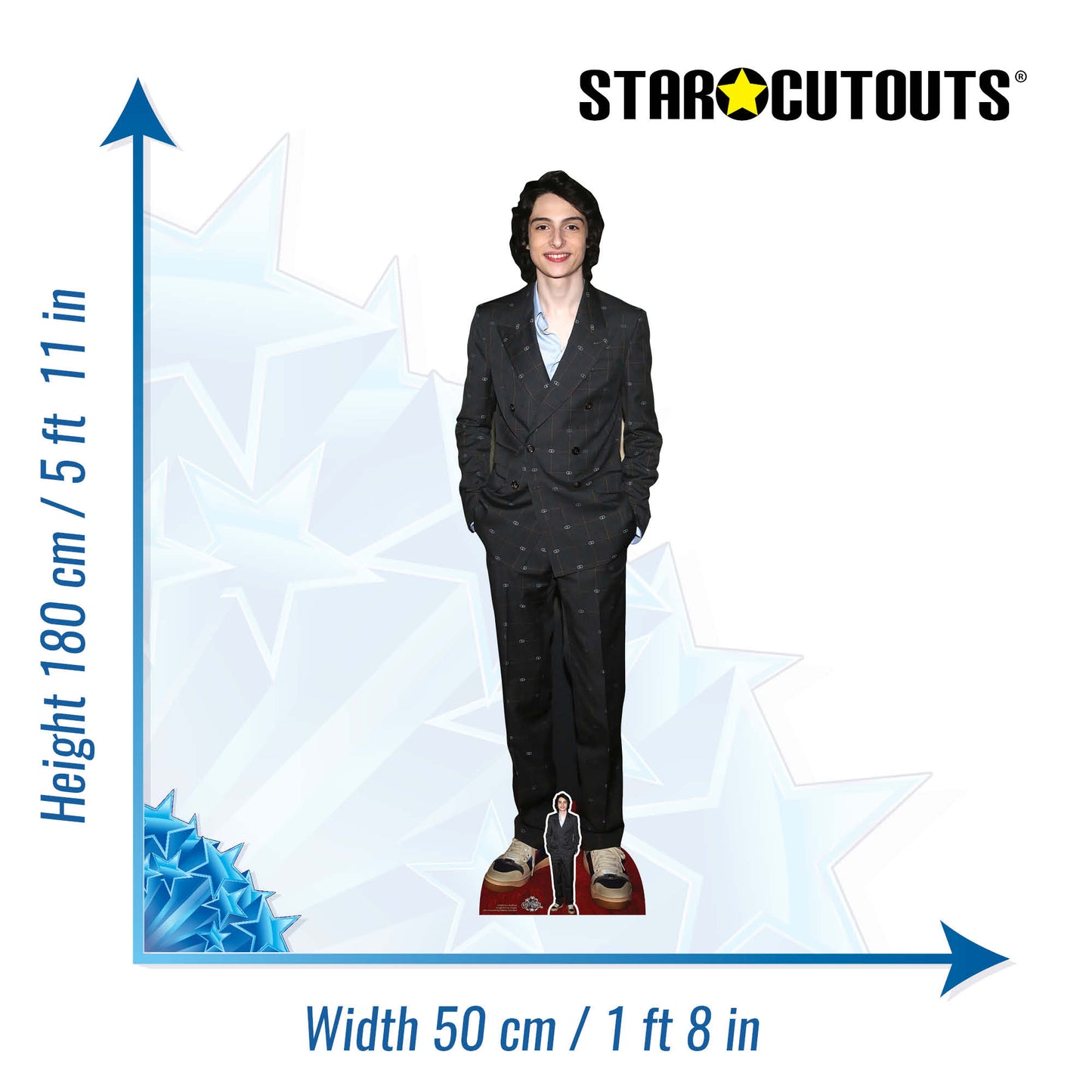 CS999 Finn Wolfhard Height 180cm Lifesize Cardboard Cut Out With Mini