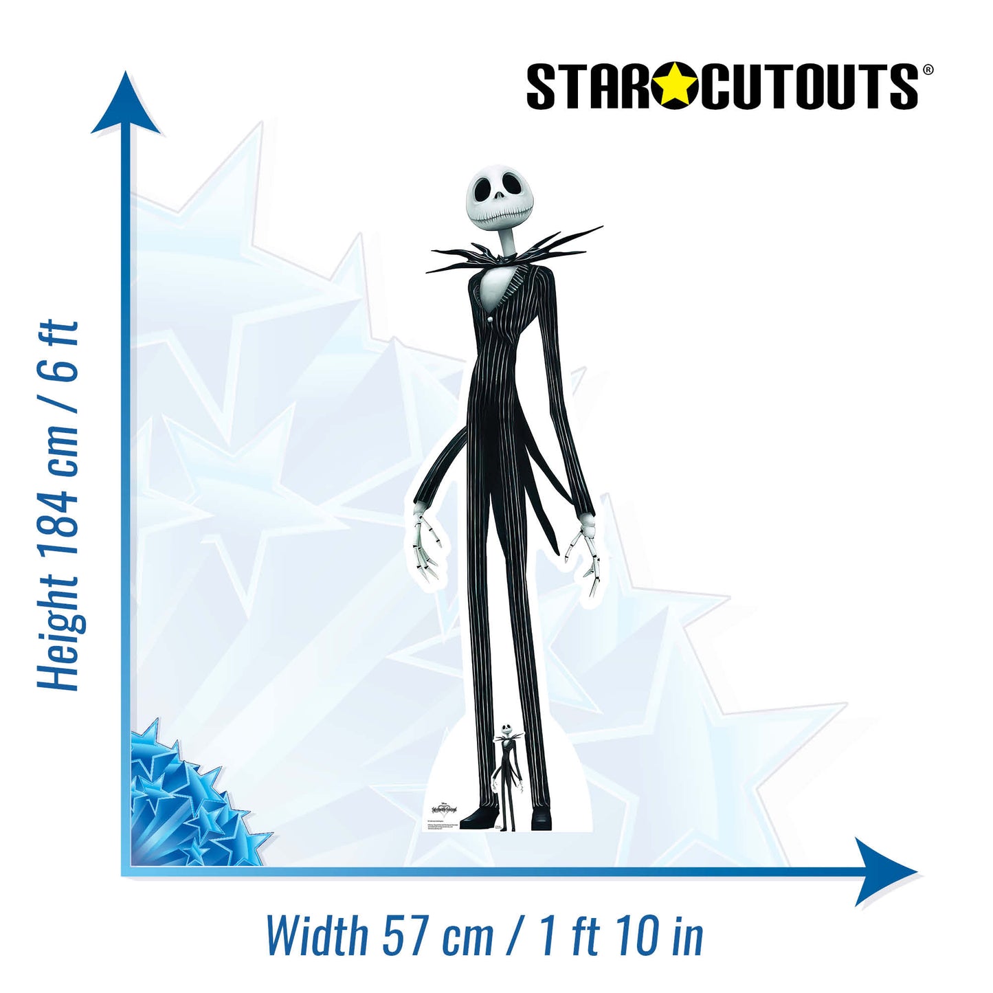 SC1690 Jack Skellington The Nightmare Before Christmas Cardboard Cut Out Height 184cm