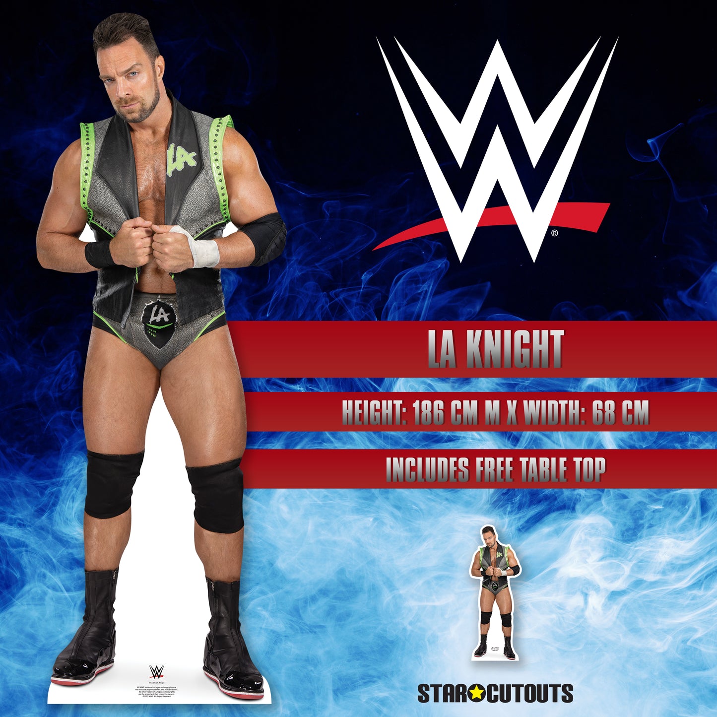 SC4325 LA Knight WWE Cardboard Cut Out Height 186cm