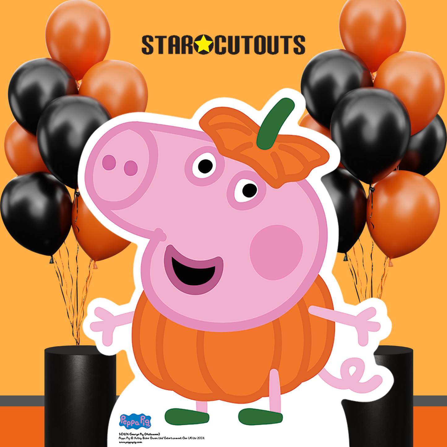 SC1276 George Pig (Peppa Pig Halloween) Cardboard Cut Out Height 54cm