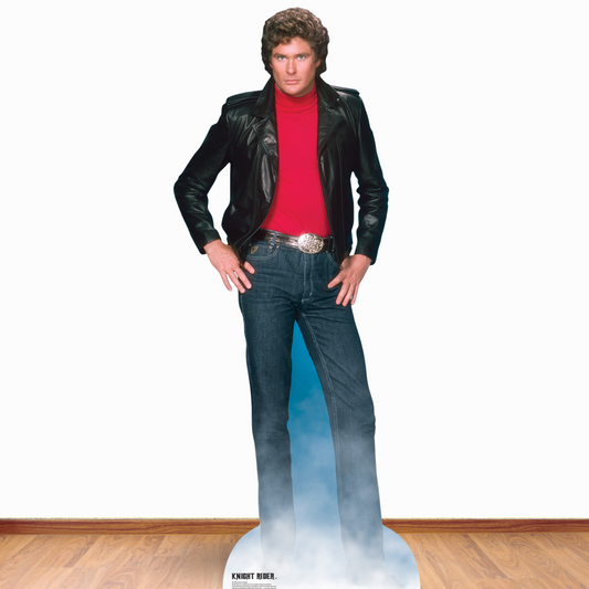 SC1381 Michael Knight David Hasselhoff Knight Rider Cardboard Cut Out Height 190cm