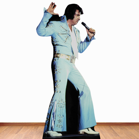 SC240 Elvis Blue Jump Suit Cardboard Cut Out Height 167cm