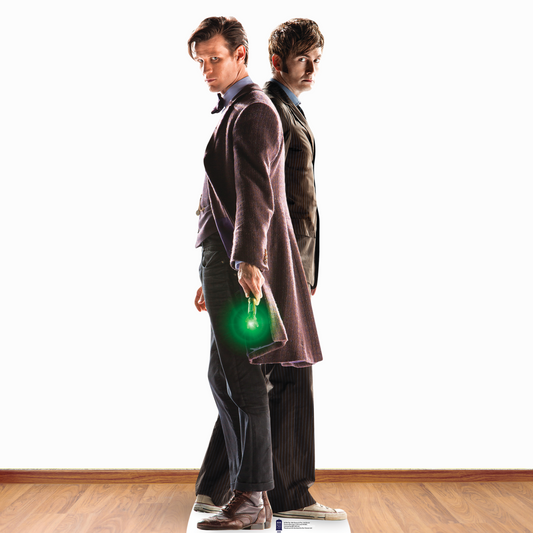 SC704 10th & 11th Doctor 50th Anniversary Special Matt Smith and David Tenant Cardboard Cut Out Height 182cm