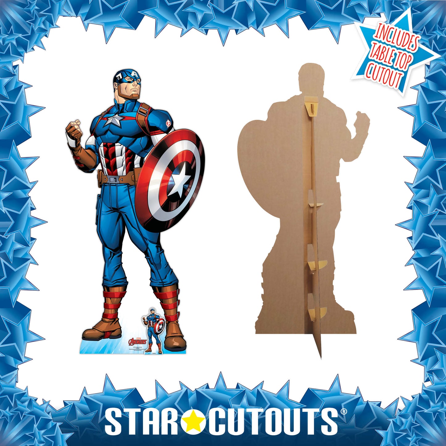 SC1614 Captain America Super Hero Cardboard Cut Out Height 191cm