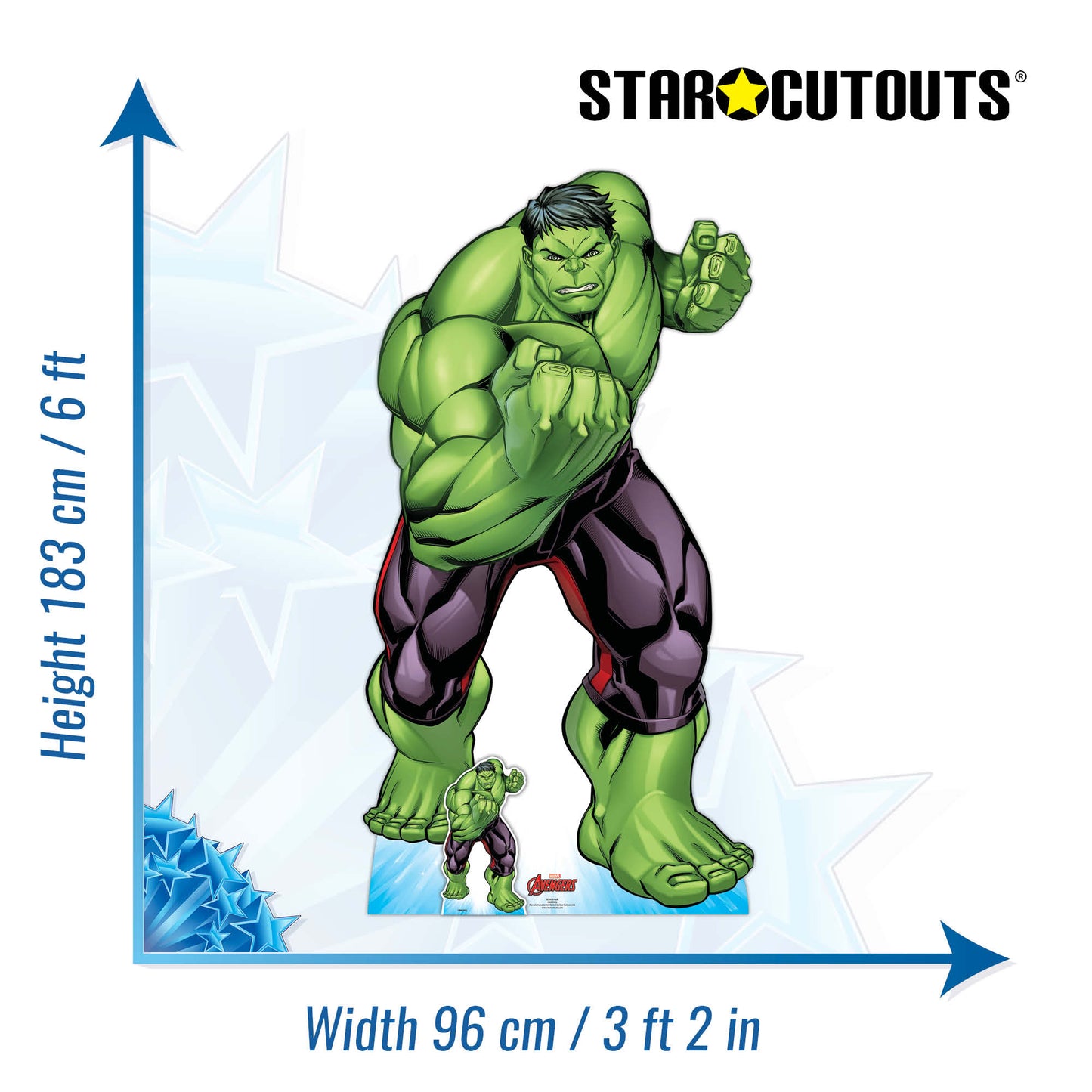 SC1618 Hulk Avengers Cardboard Cut Out Height 183cm