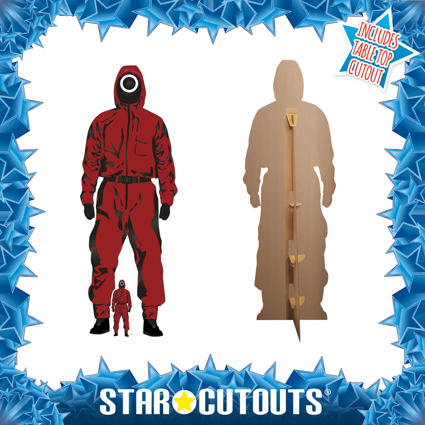 SC1678  Game Inspired Red Jumpsuit Cardboard Cut Out Height 183cm