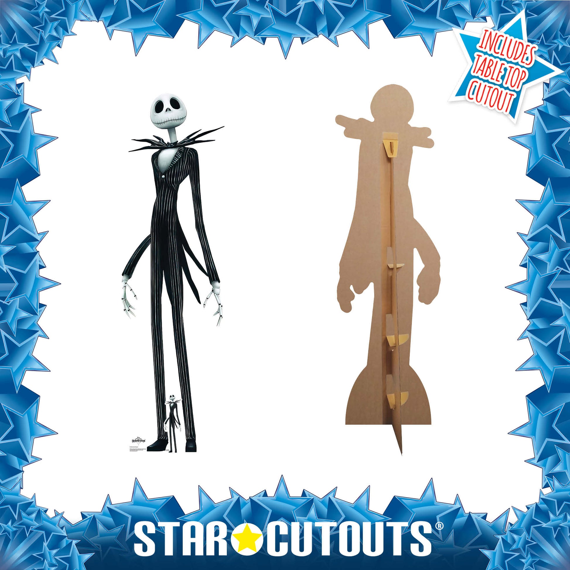 STAR CUTOUTS SC1690 Jack Skellington Kingdom Hearts The Nightmare Before  Christmas Lifesize Cardboard Cutout With Free Mini,Large : :  Home & Kitchen