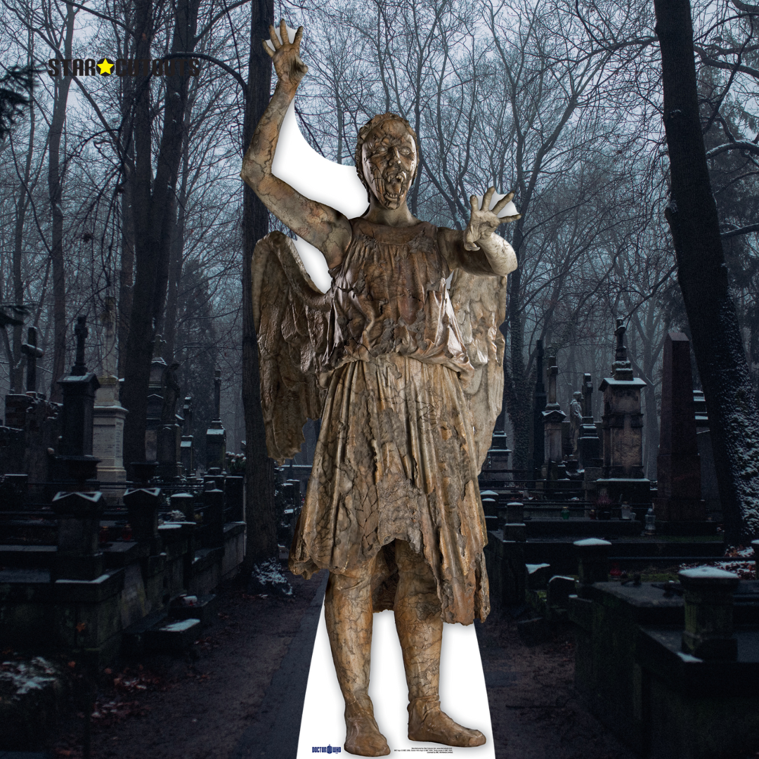 SC219 Weeping Angel Attacking Cardboard Cut Out Height 182cm