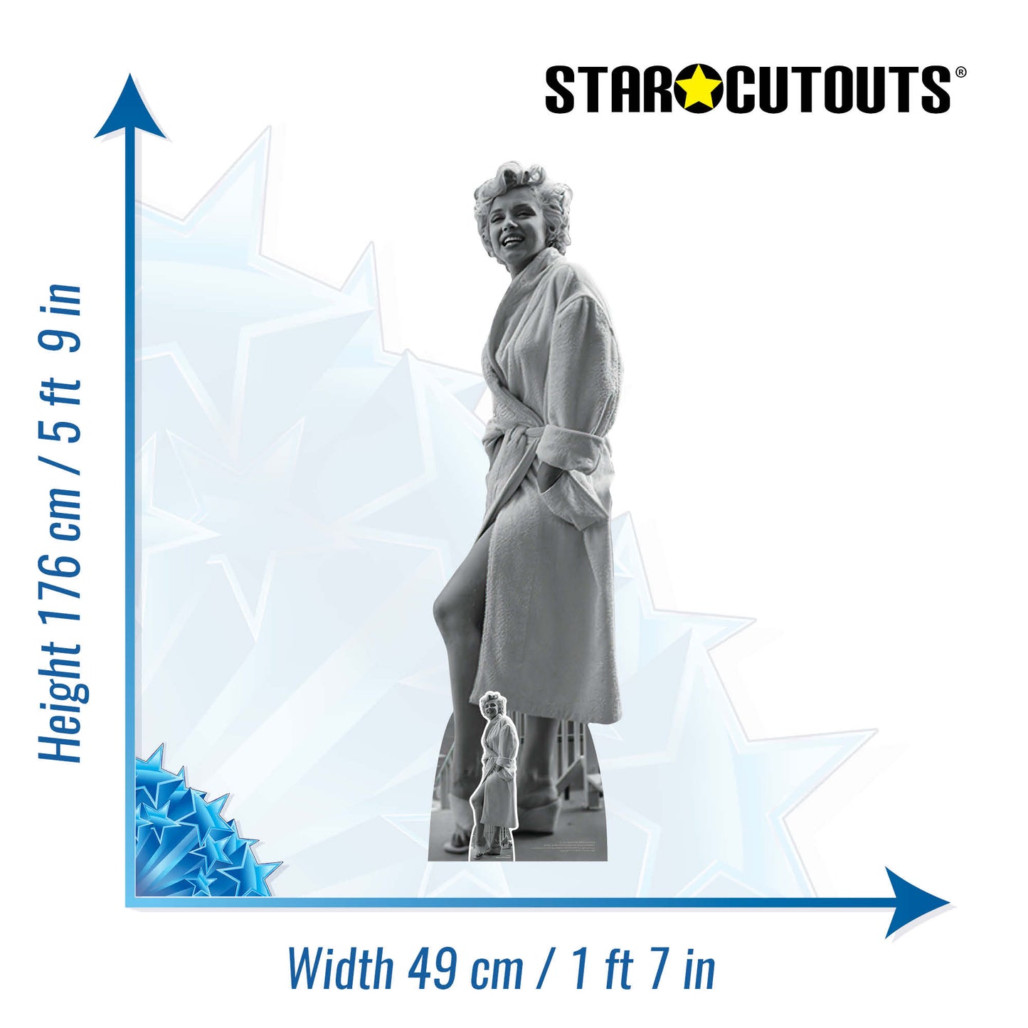 SC2382 Marilyn Monroe Bathrobe Cardboard Cut Out Height 176cm