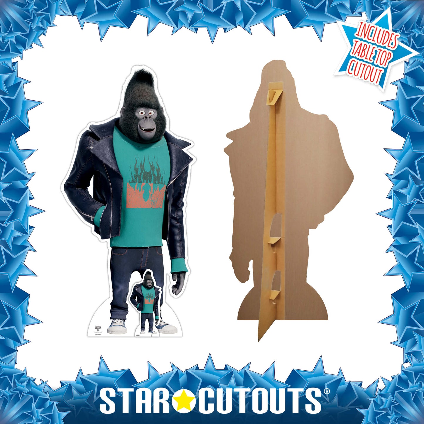 SC4085 Johnny Mountain Gorilla Sing 2 Cardboard Cut Out Height 157cm