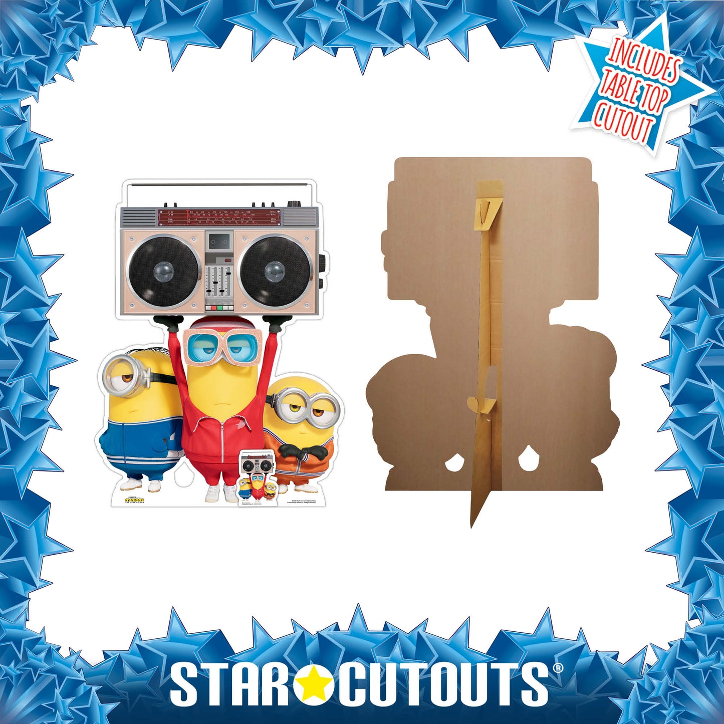 SC4092 Minions 2 Boombox Group Cardboard Cut Out Height 121cm - Star Cutouts