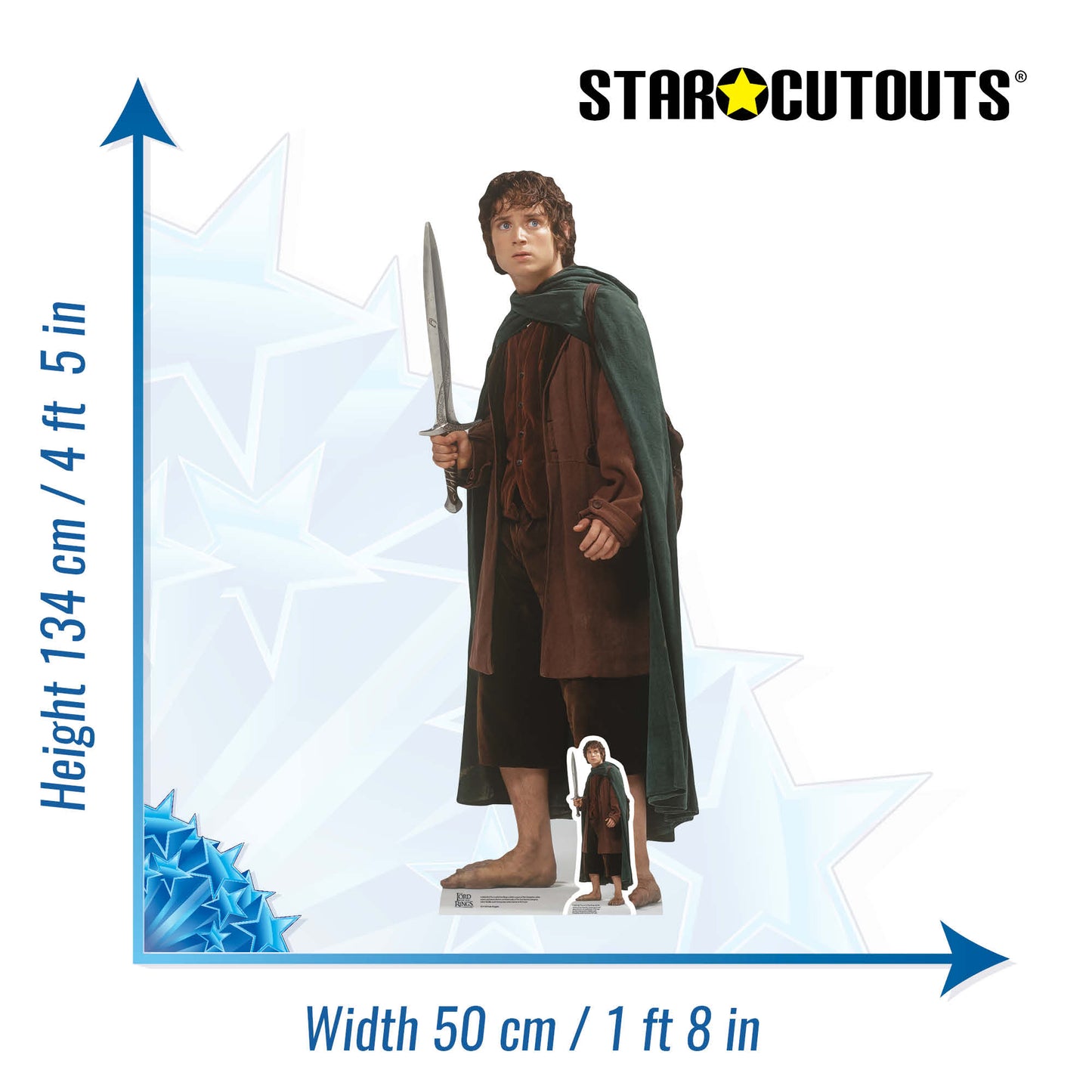 SC4126 Frodo Baggins The Lord of the Rings Cardboard Cut Out Height 134cm