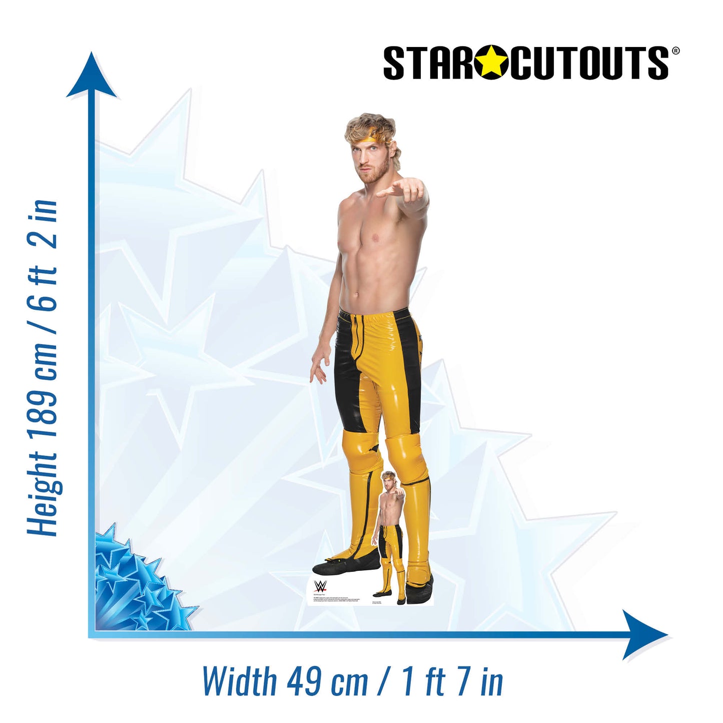 SC4148 Logan Paul WWE Cardboard Cut Out Height 189cm