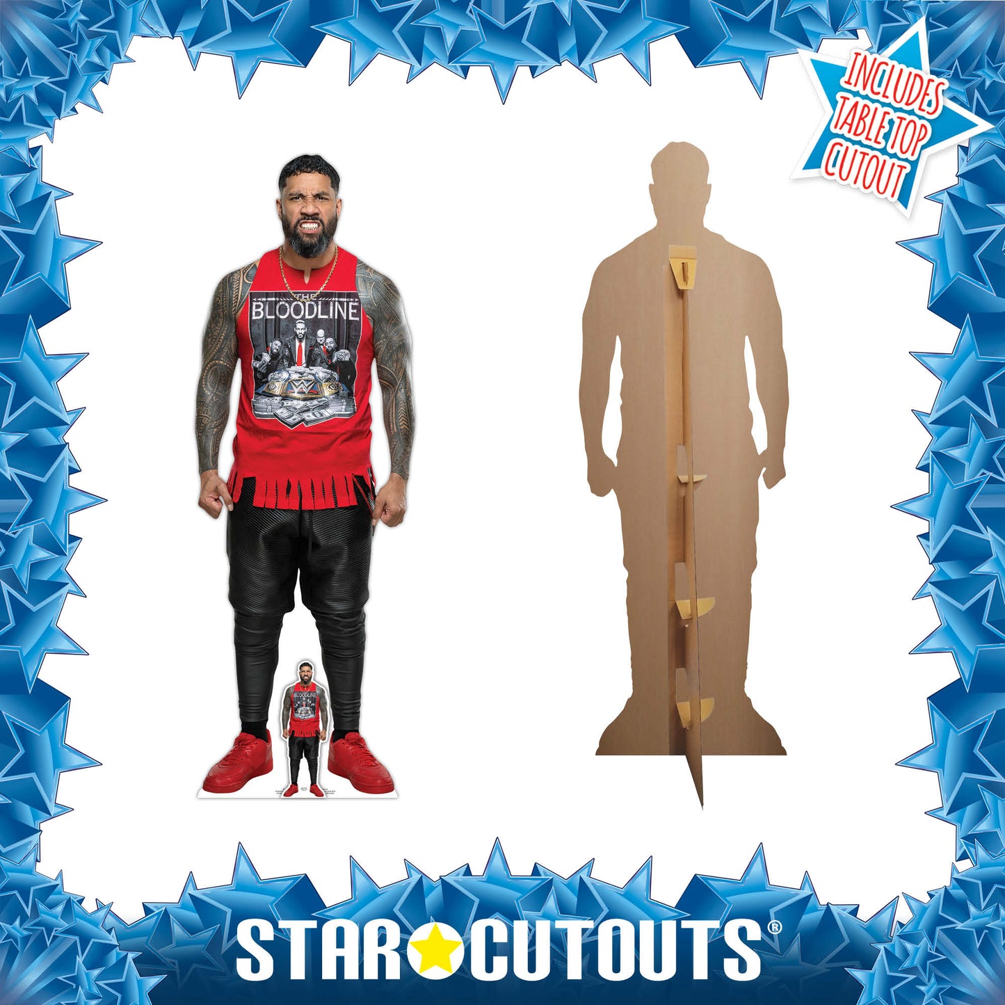 SC4168 Jey Uso WWE Cardboard Cut Out Height 189cm